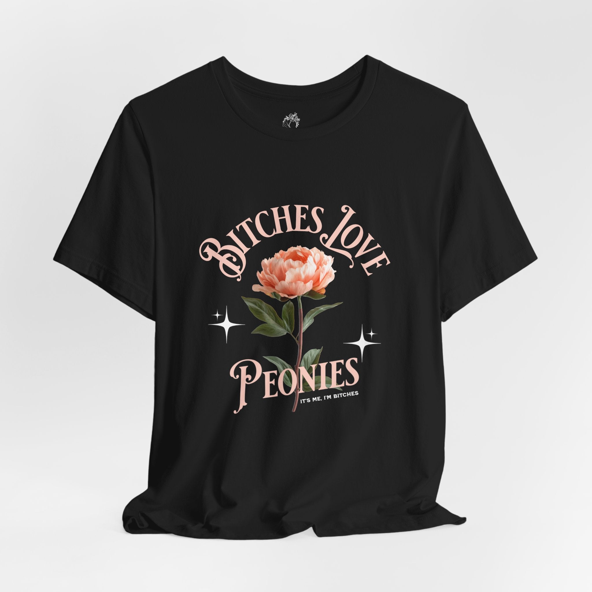"Bitches Love Peonies" Floral Graphic T-Shirt