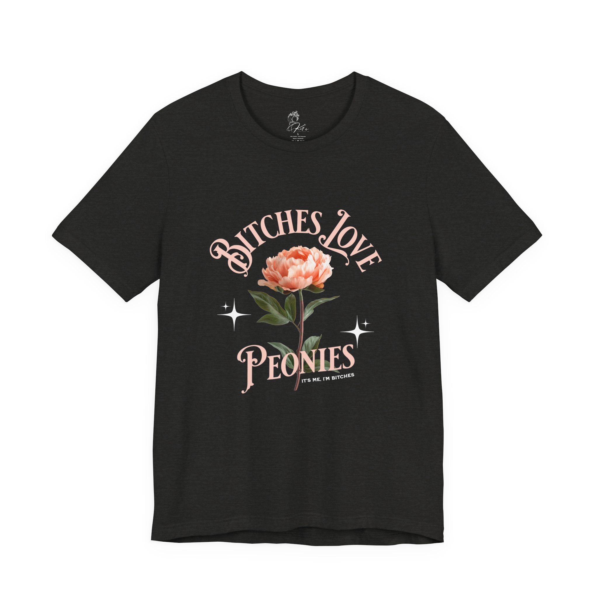 "Bitches Love Peonies" Floral Graphic T-Shirt