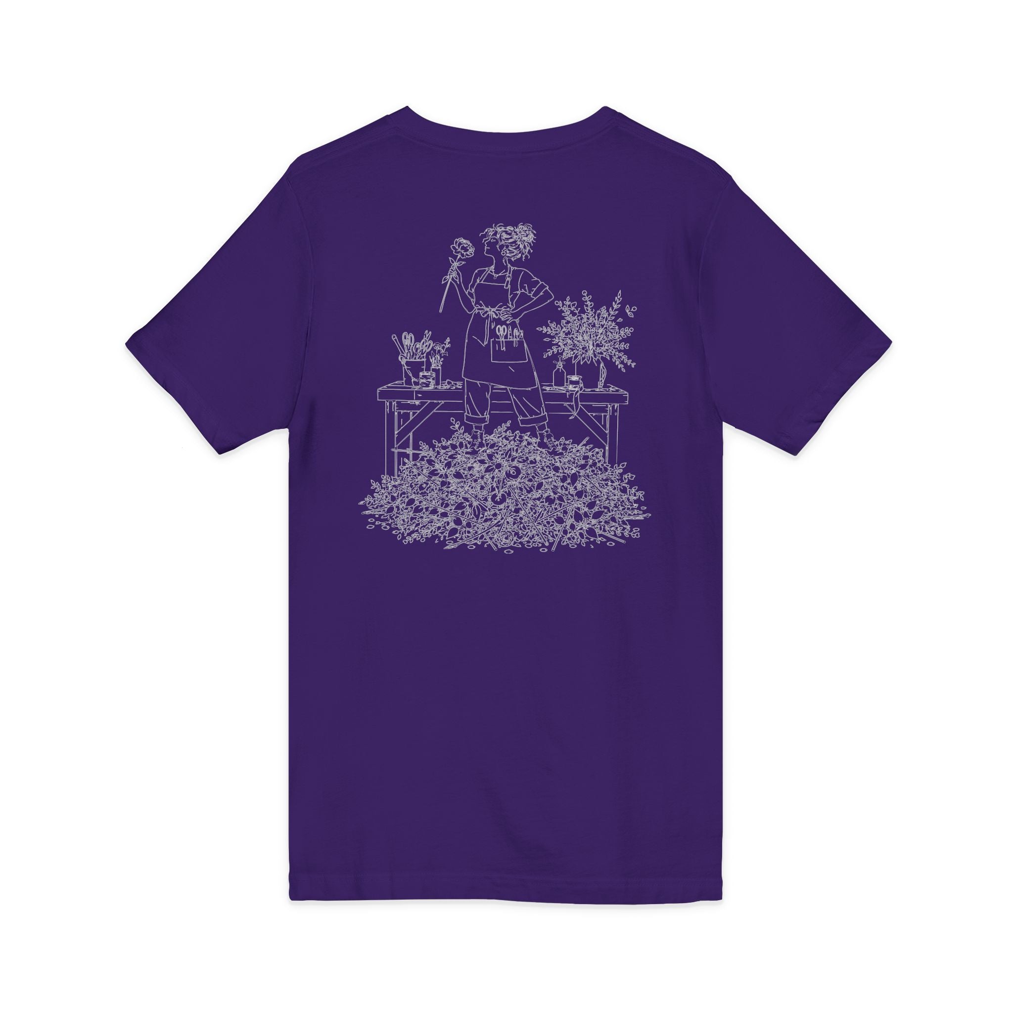 Kat's Florals Creative Disaster - Unisex Jersey Short Sleeve V-Neck Tee
