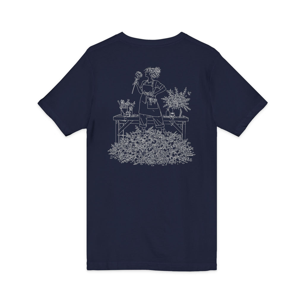 Kat's Florals Creative Disaster - Unisex Jersey Short Sleeve V-Neck Tee
