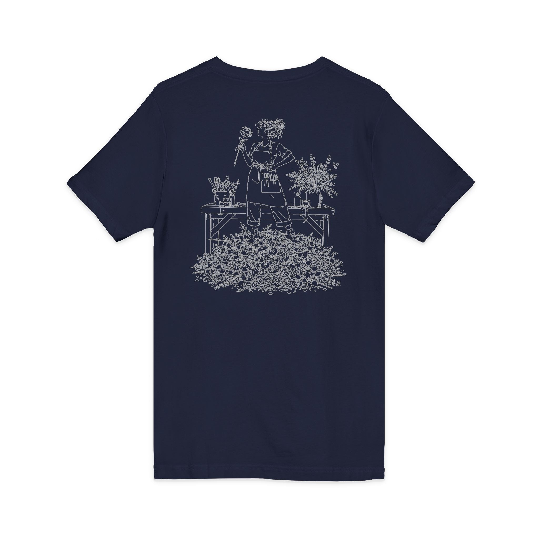 Kat's Florals Creative Disaster - Unisex Jersey Short Sleeve V-Neck Tee