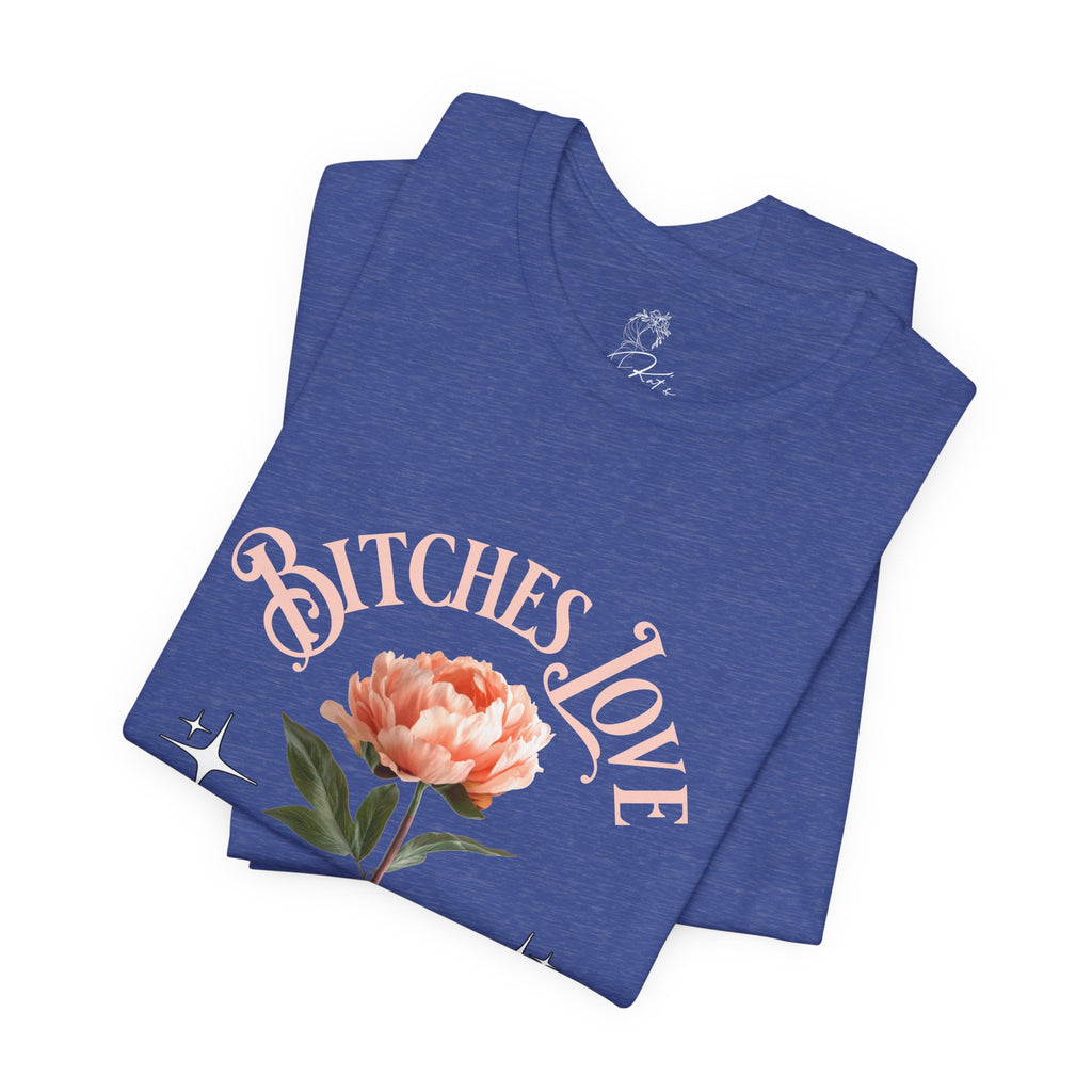 "Bitches Love Peonies" Floral Graphic T-Shirt