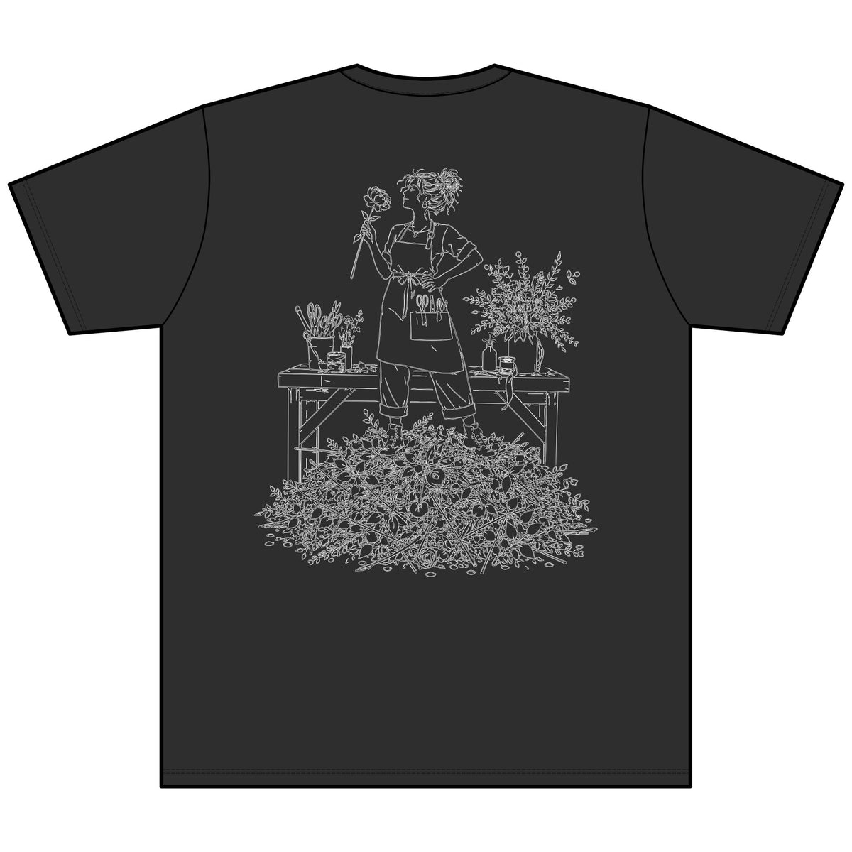 Creative Disaster (Kat's Florals) - Unisex Heather CVC V-Neck Tee