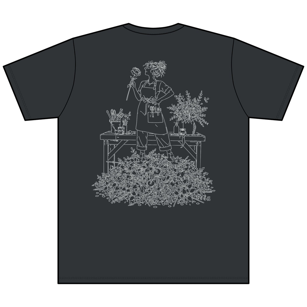 Creative Disaster (Kat's Florals) - Unisex Heather CVC V-Neck Tee