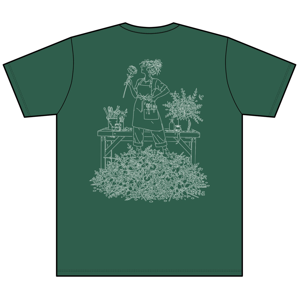 Creative Disaster (Kat's Florals) - Unisex Heather CVC V-Neck Tee