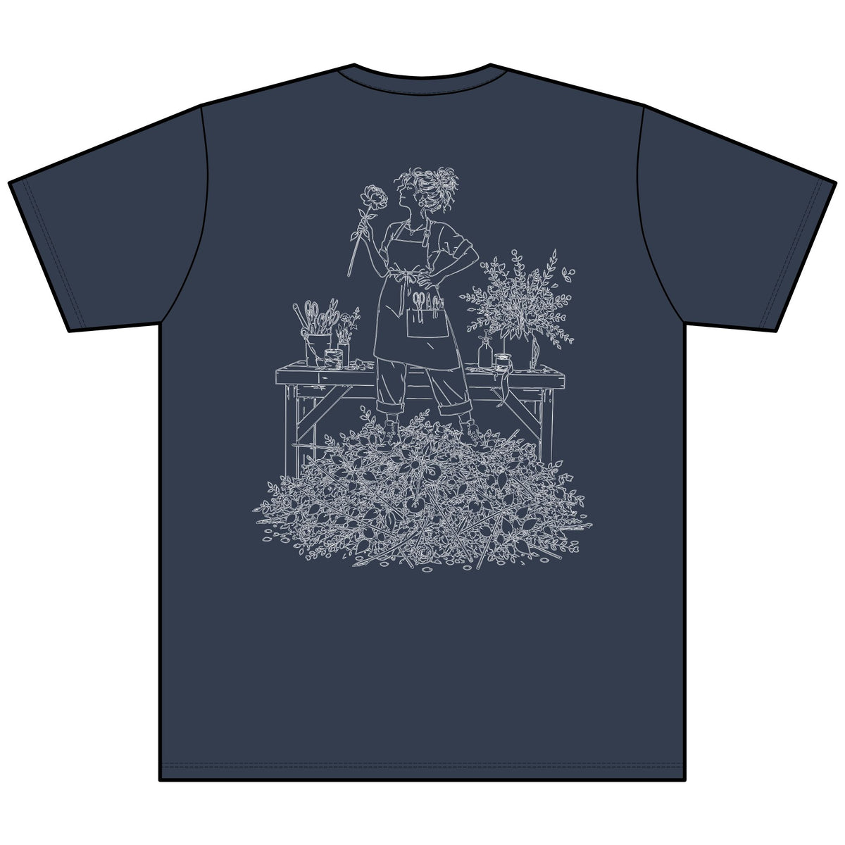 Creative Disaster (Kat's Florals) - Unisex Heather CVC V-Neck Tee