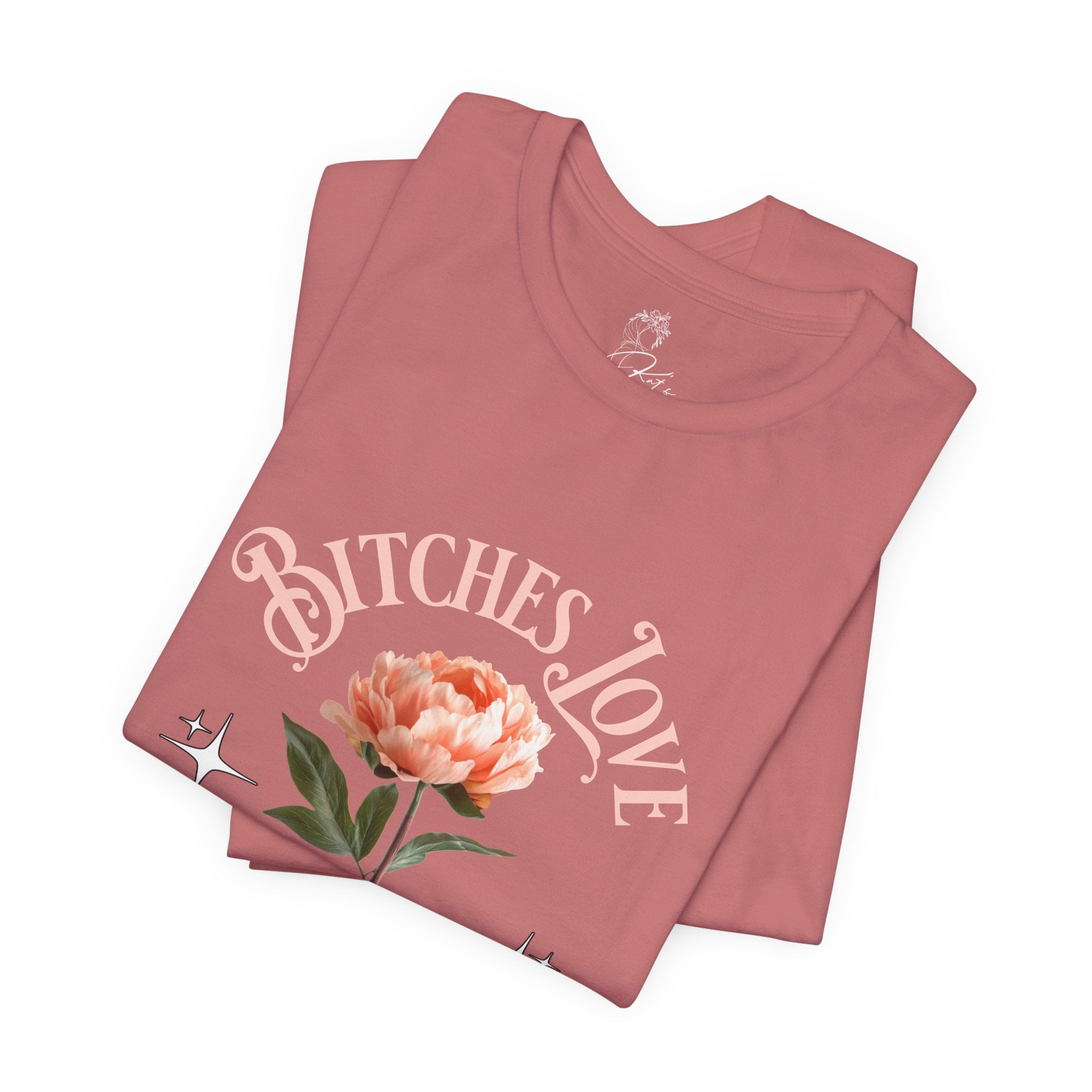 "Bitches Love Peonies" Floral Graphic T-Shirt