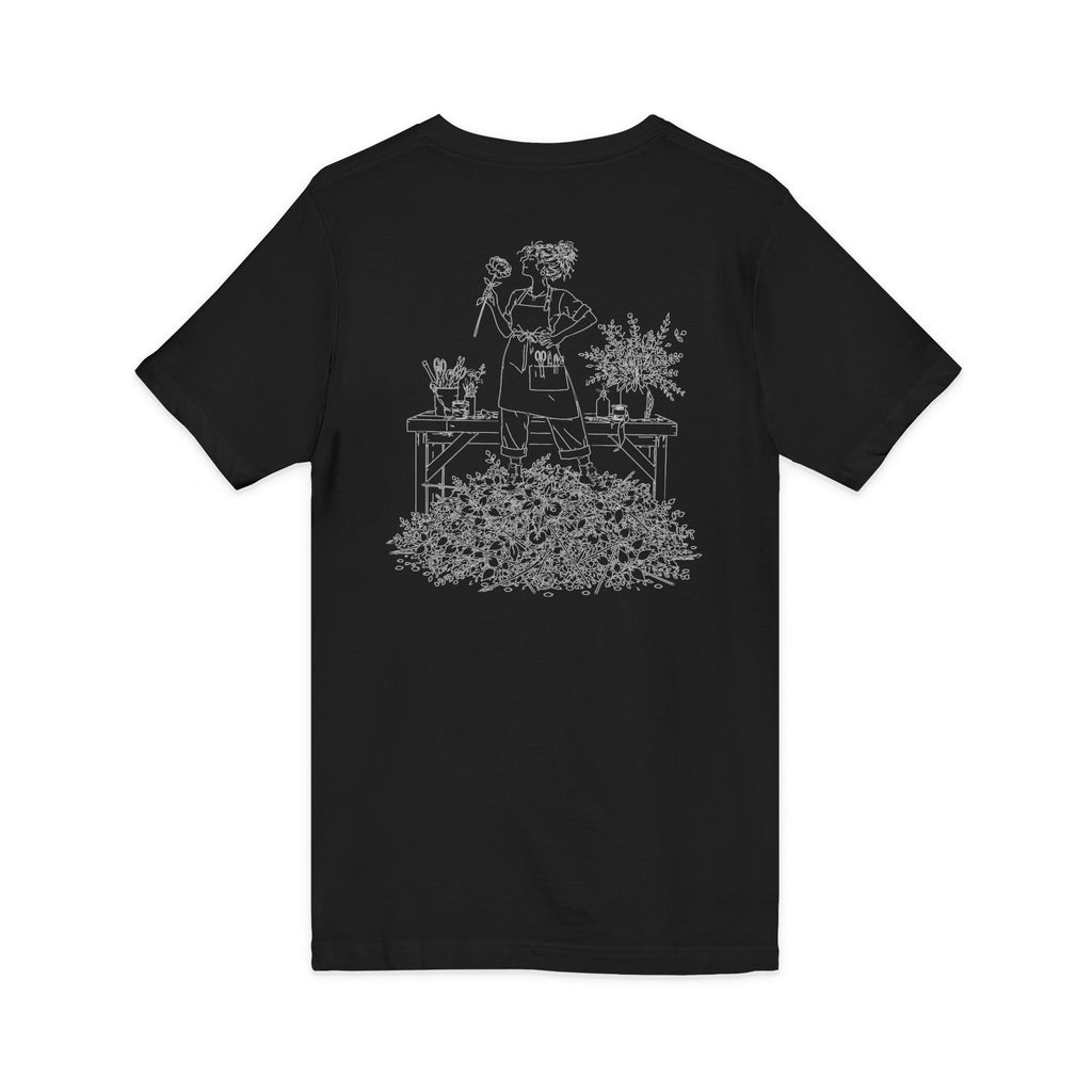 Kat's Florals Creative Disaster - Unisex Jersey Short Sleeve V-Neck Tee