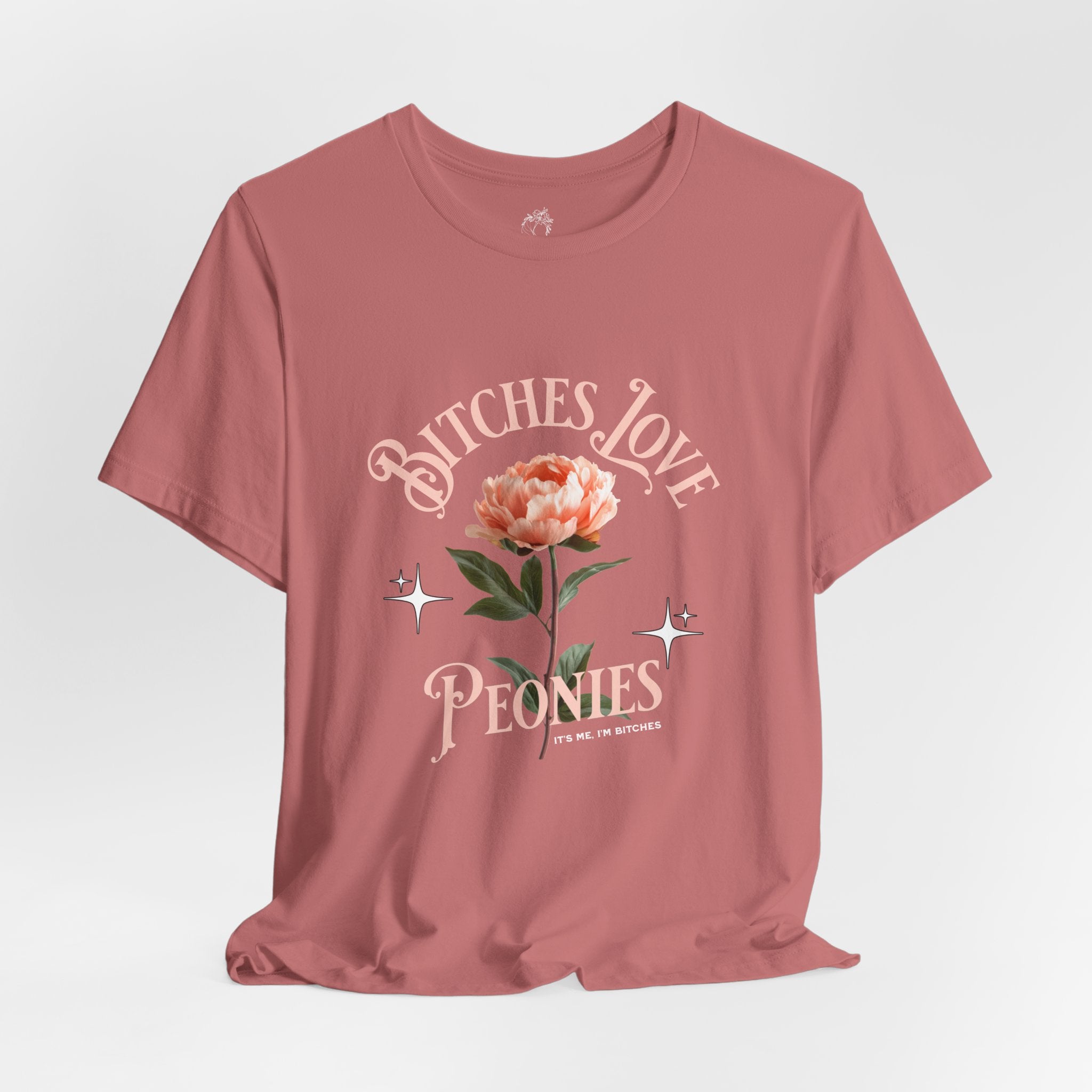 "Bitches Love Peonies" Floral Graphic T-Shirt