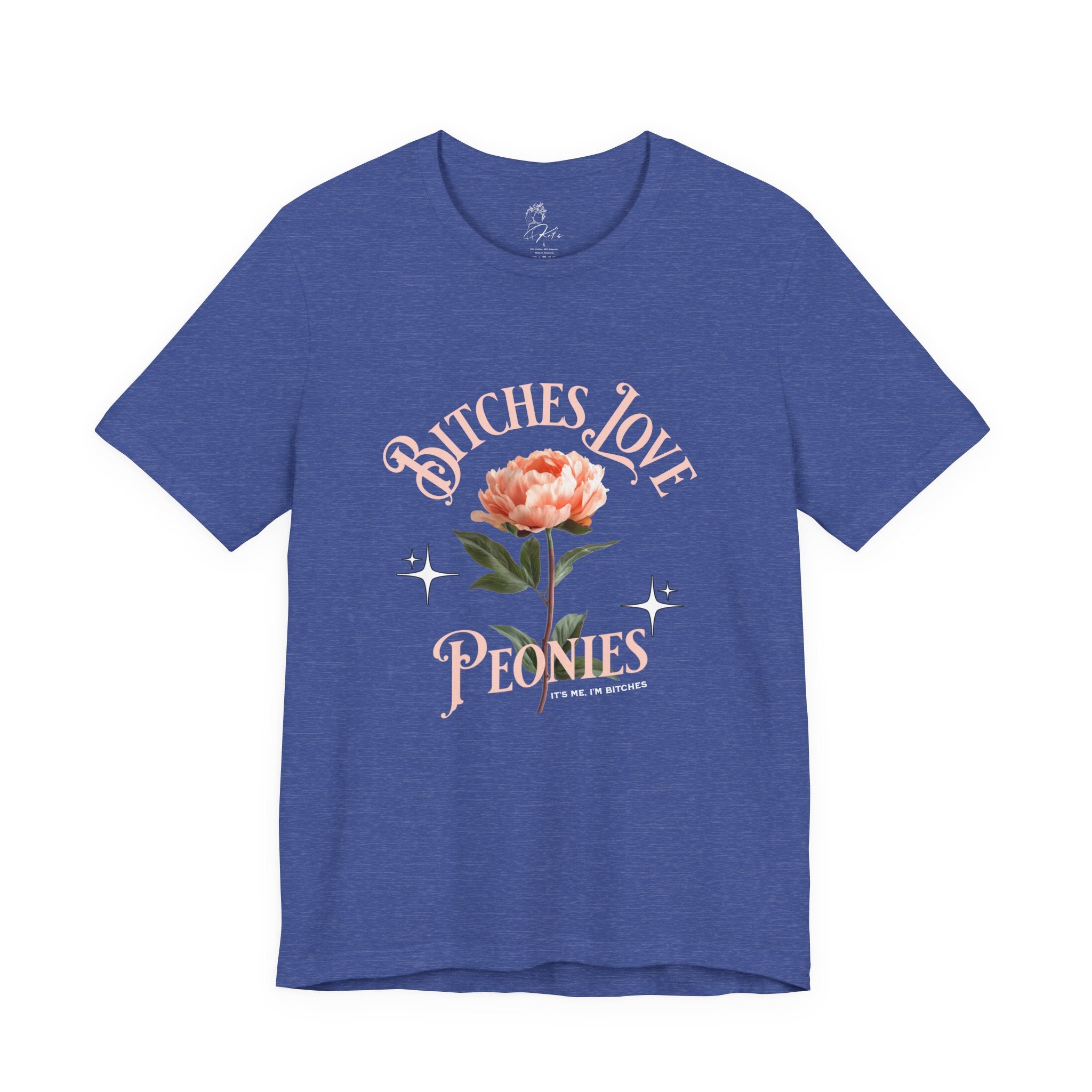 "Bitches Love Peonies" Floral Graphic T-Shirt