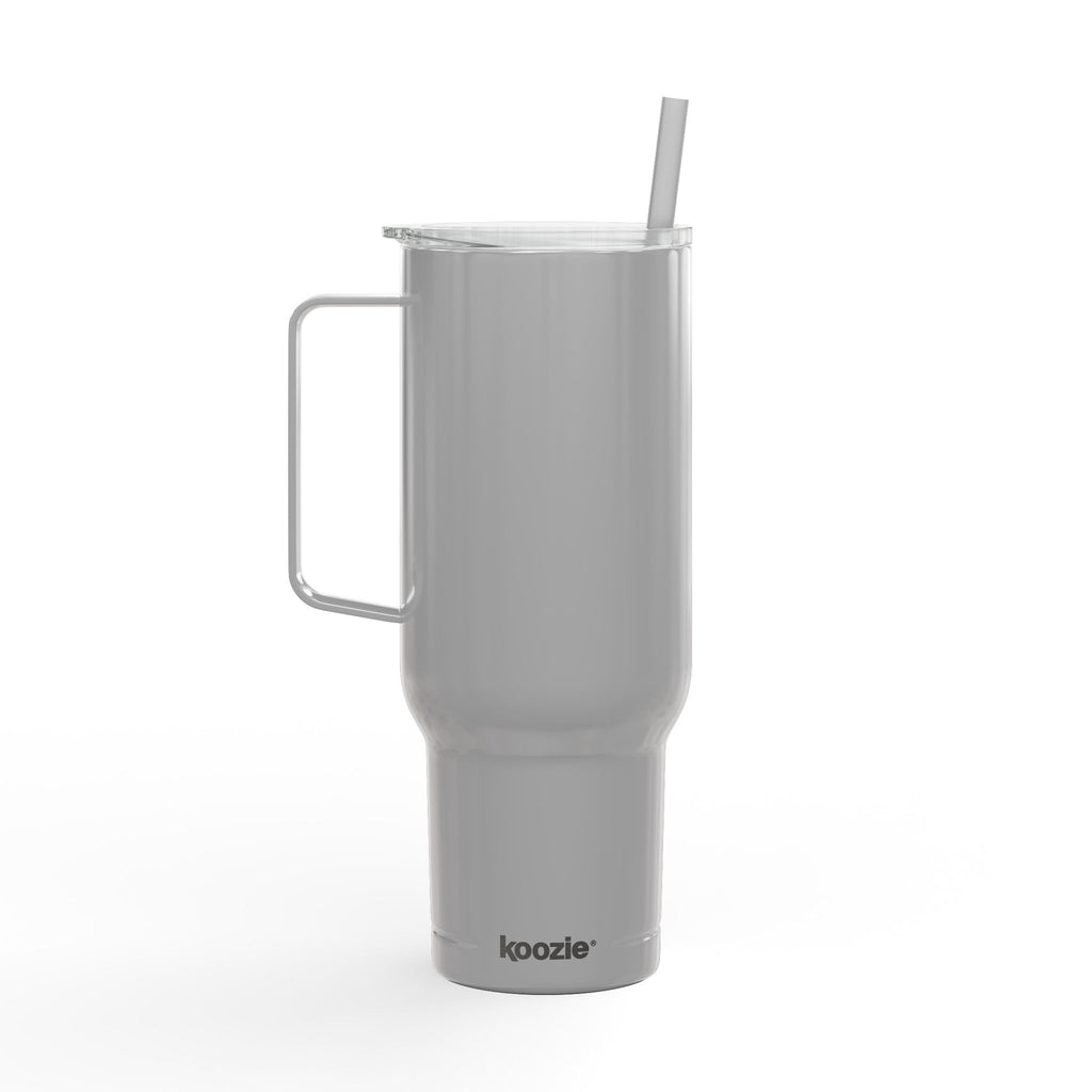 Engraved 40oz Insulated Tumbler — 'Beautifully Broken' Floral Design, Travel Mug with Lid & Straw