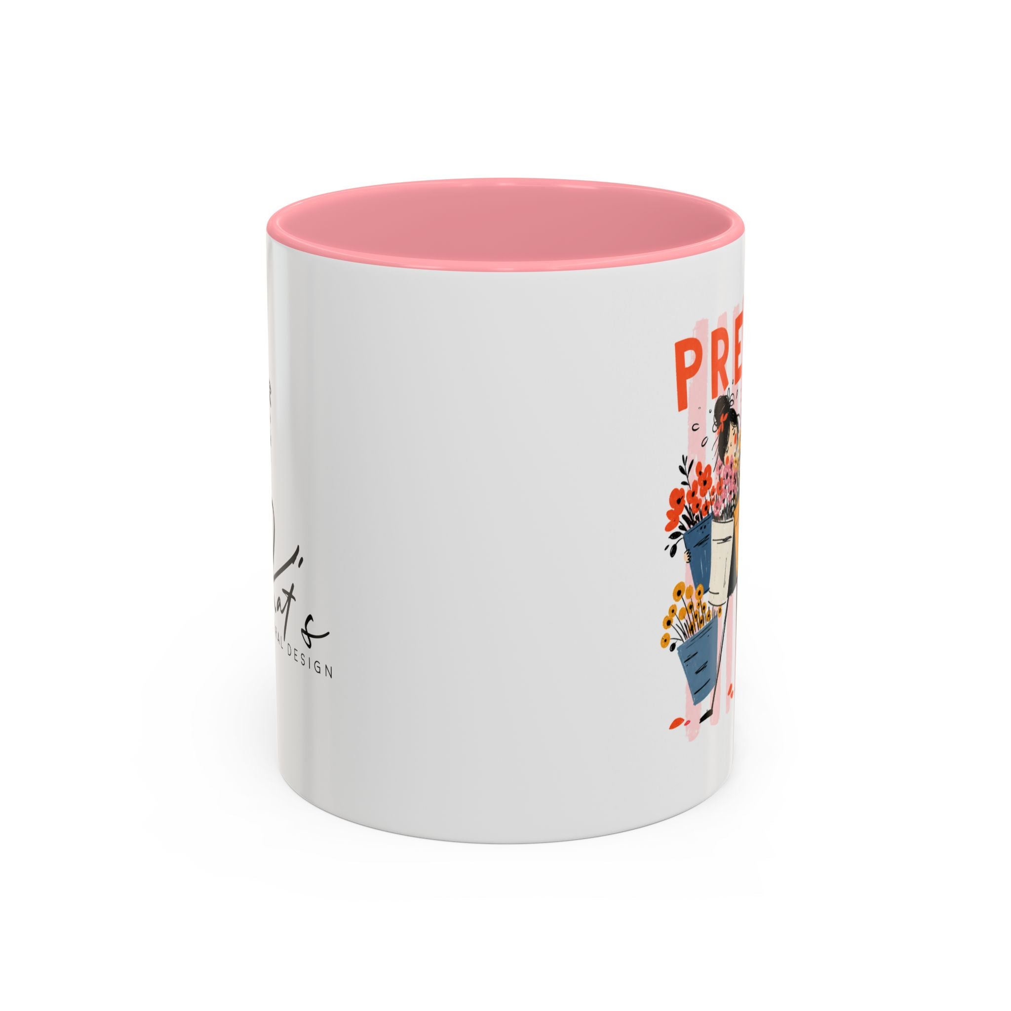 Pretty Is Hard Work - Two-Tone Accent Mug (11oz, 15oz)