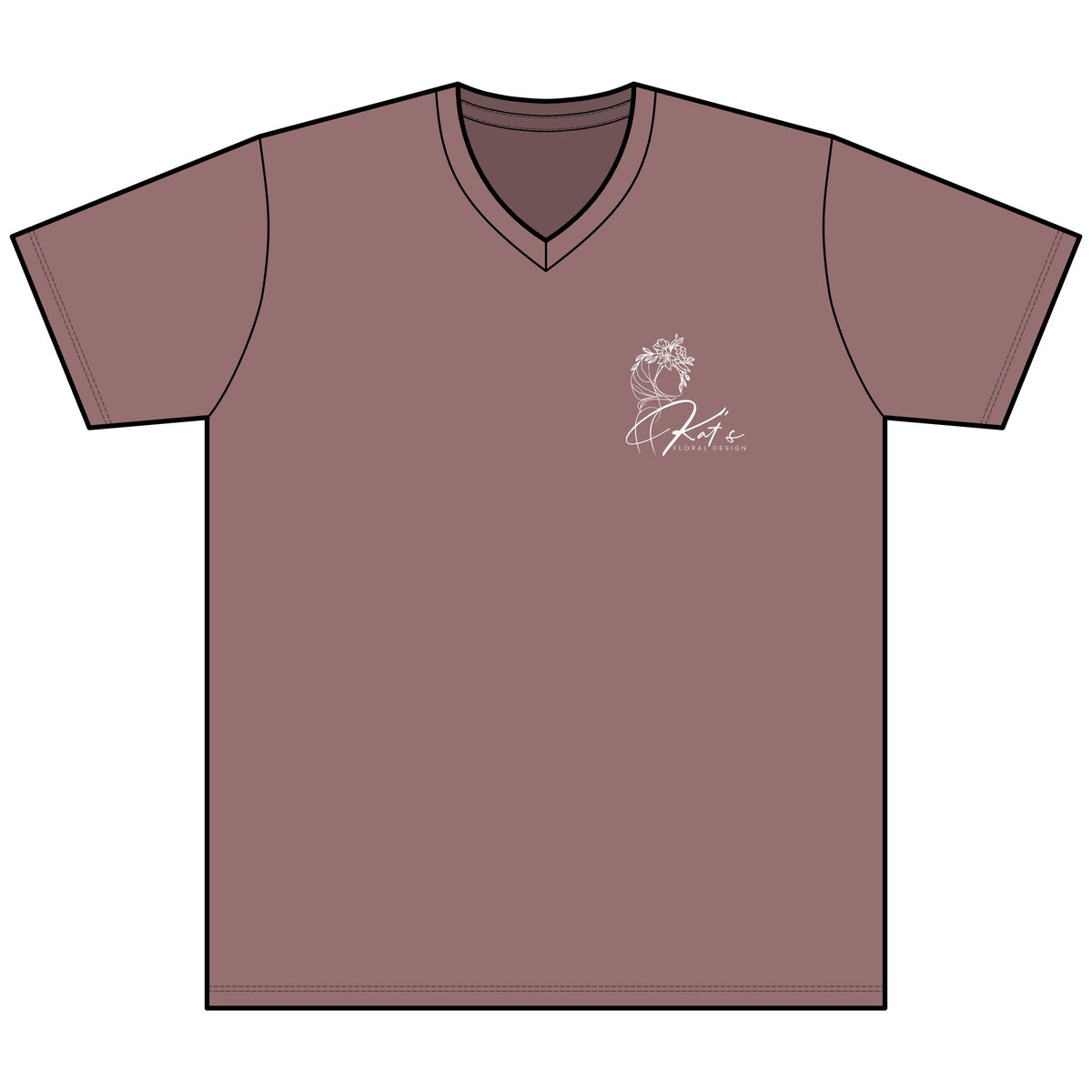 Creative Disaster (Kat's Florals) - Unisex Heather CVC V-Neck Tee
