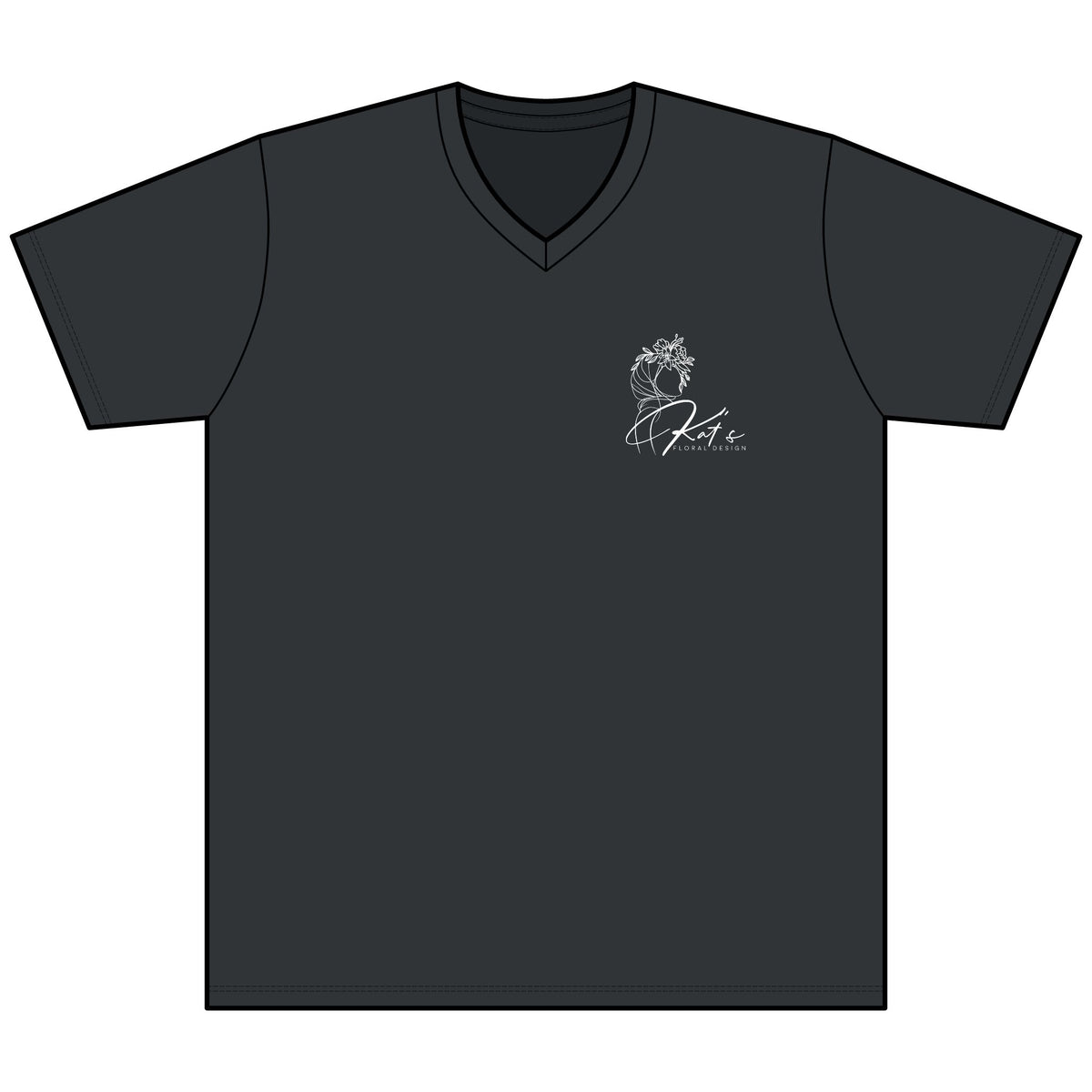 Creative Disaster (Kat's Florals) - Unisex Heather CVC V-Neck Tee