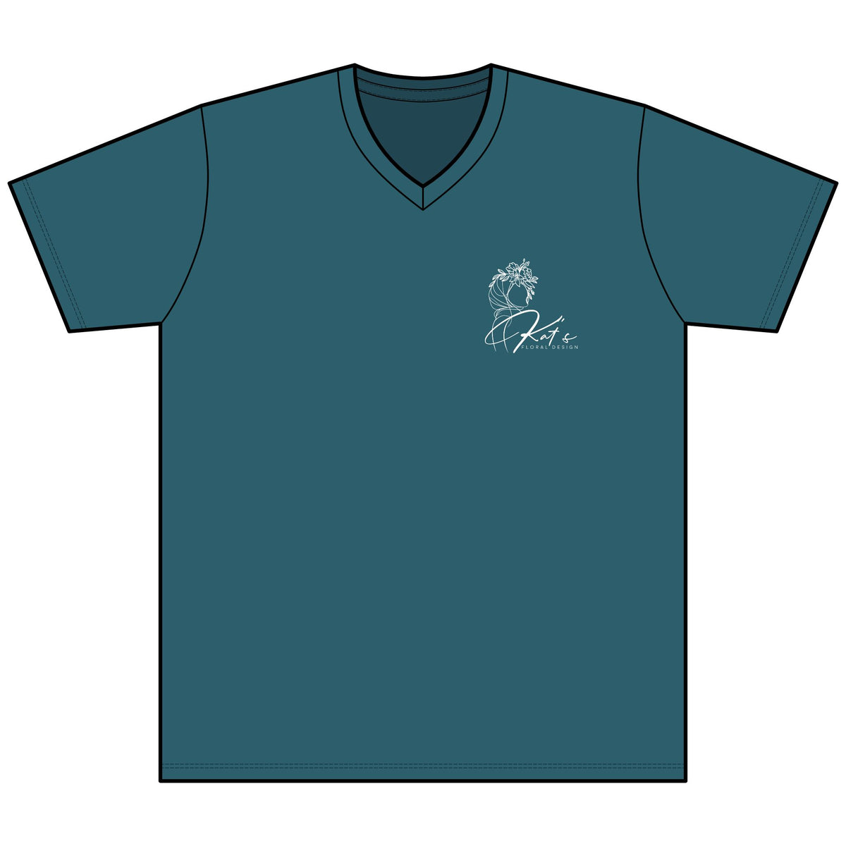 Creative Disaster (Kat's Florals) - Unisex Heather CVC V-Neck Tee