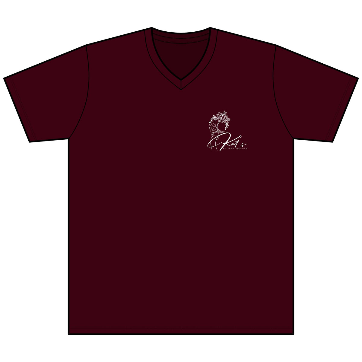 Creative Disaster (Kat's Florals) - Unisex Heather CVC V-Neck Tee