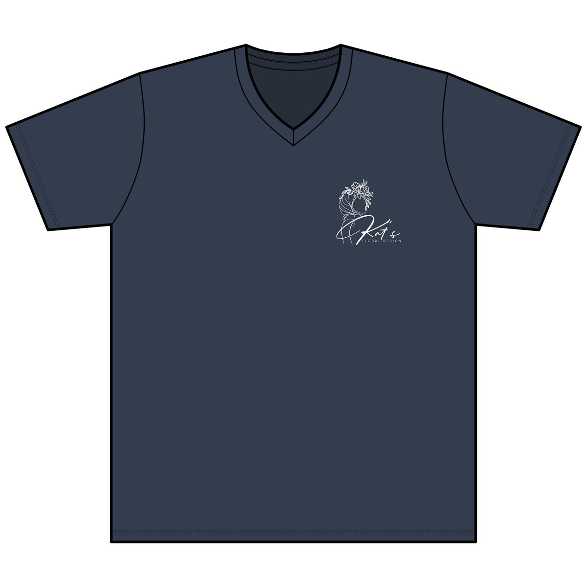 Creative Disaster (Kat's Florals) - Unisex Heather CVC V-Neck Tee