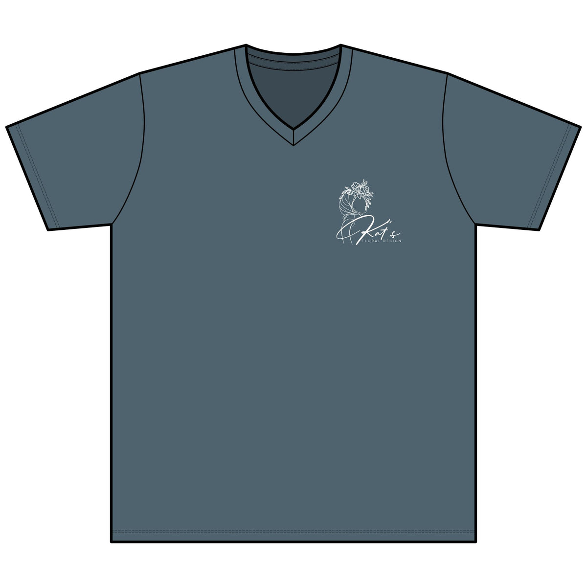 Creative Disaster (Kat's Florals) - Unisex Heather CVC V-Neck Tee