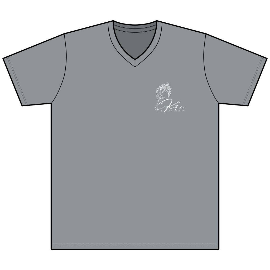 Creative Disaster (Kat's Florals) - Unisex Heather CVC V-Neck Tee