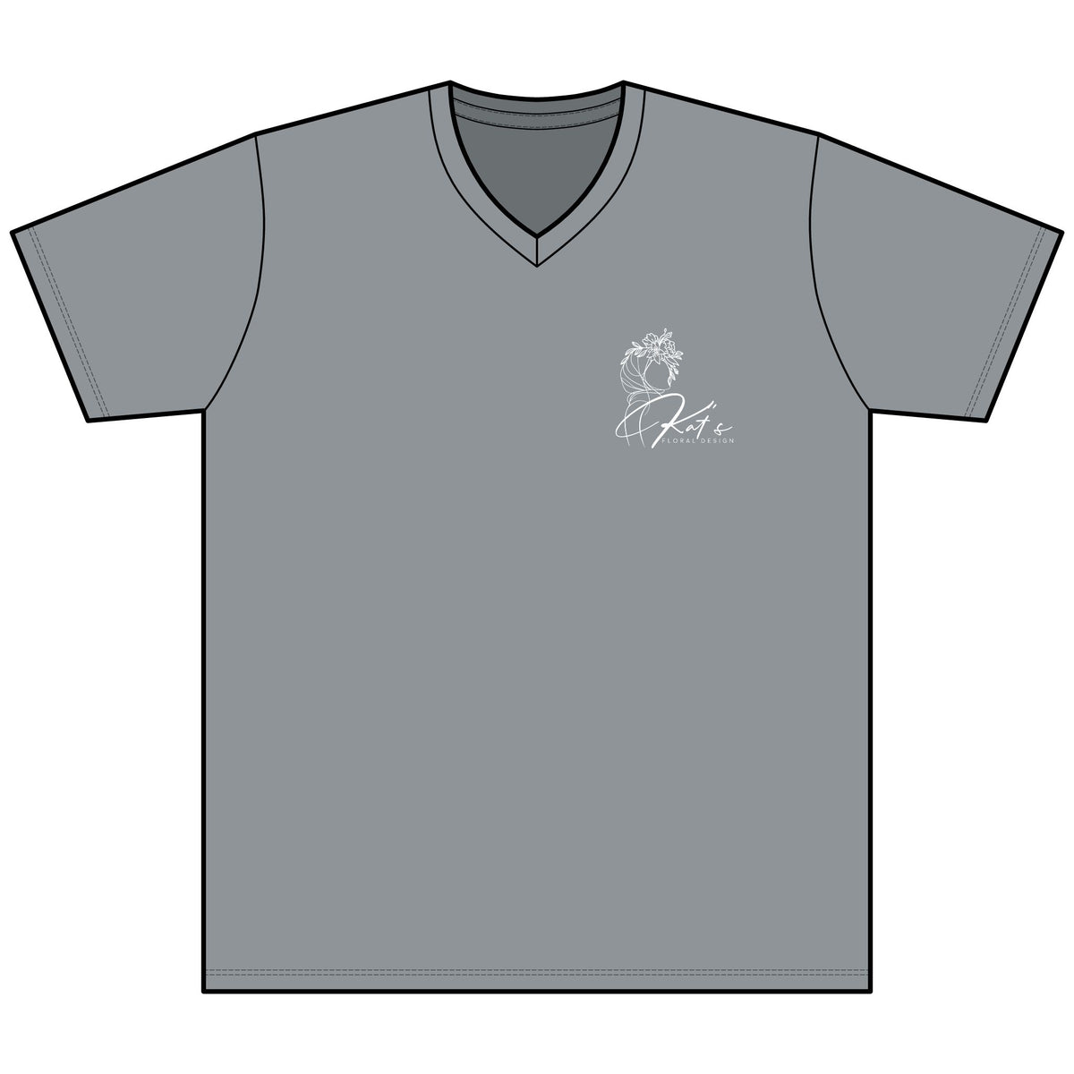Creative Disaster (Kat's Florals) - Unisex Heather CVC V-Neck Tee