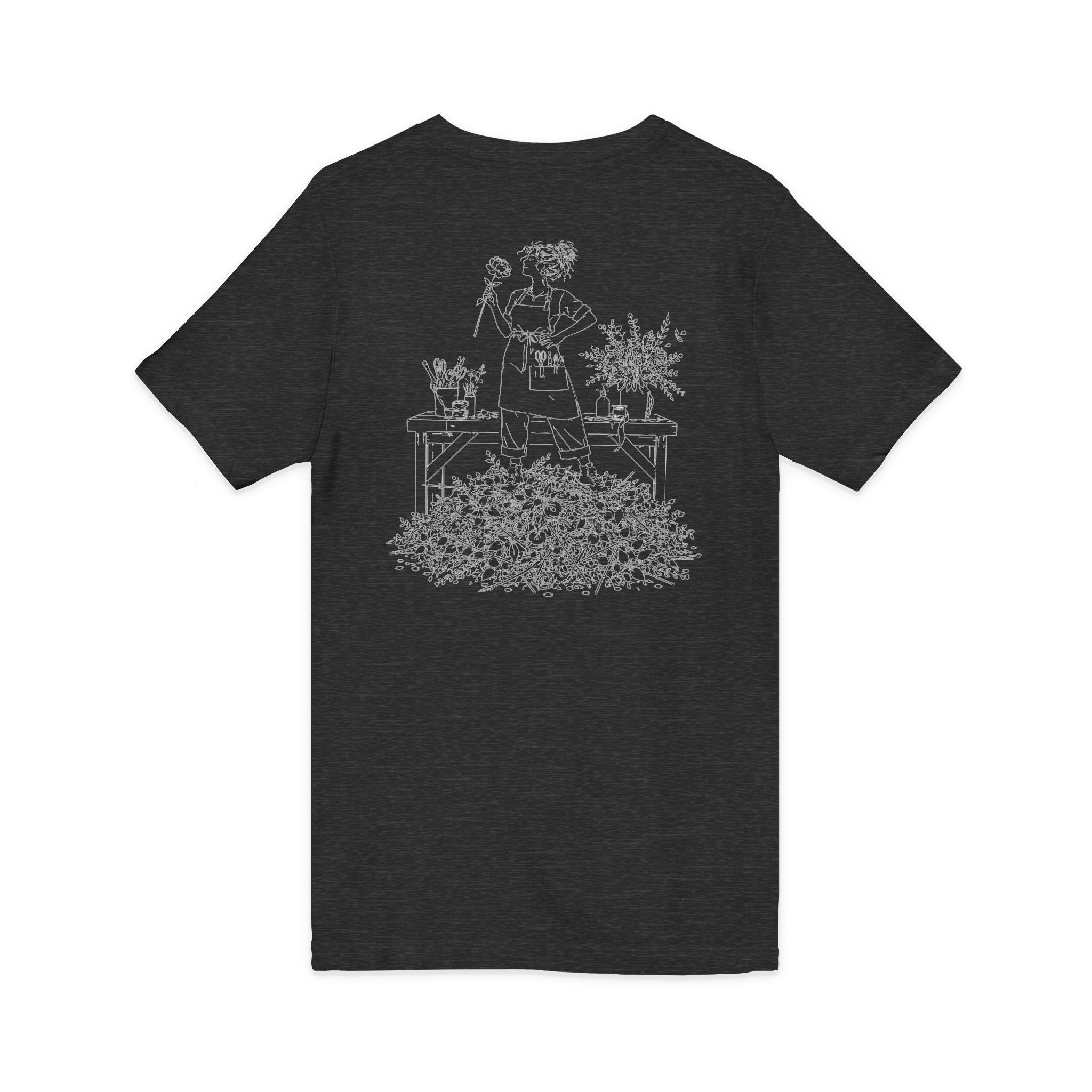 Kat's Florals Creative Disaster - Unisex Jersey Short Sleeve V-Neck Tee