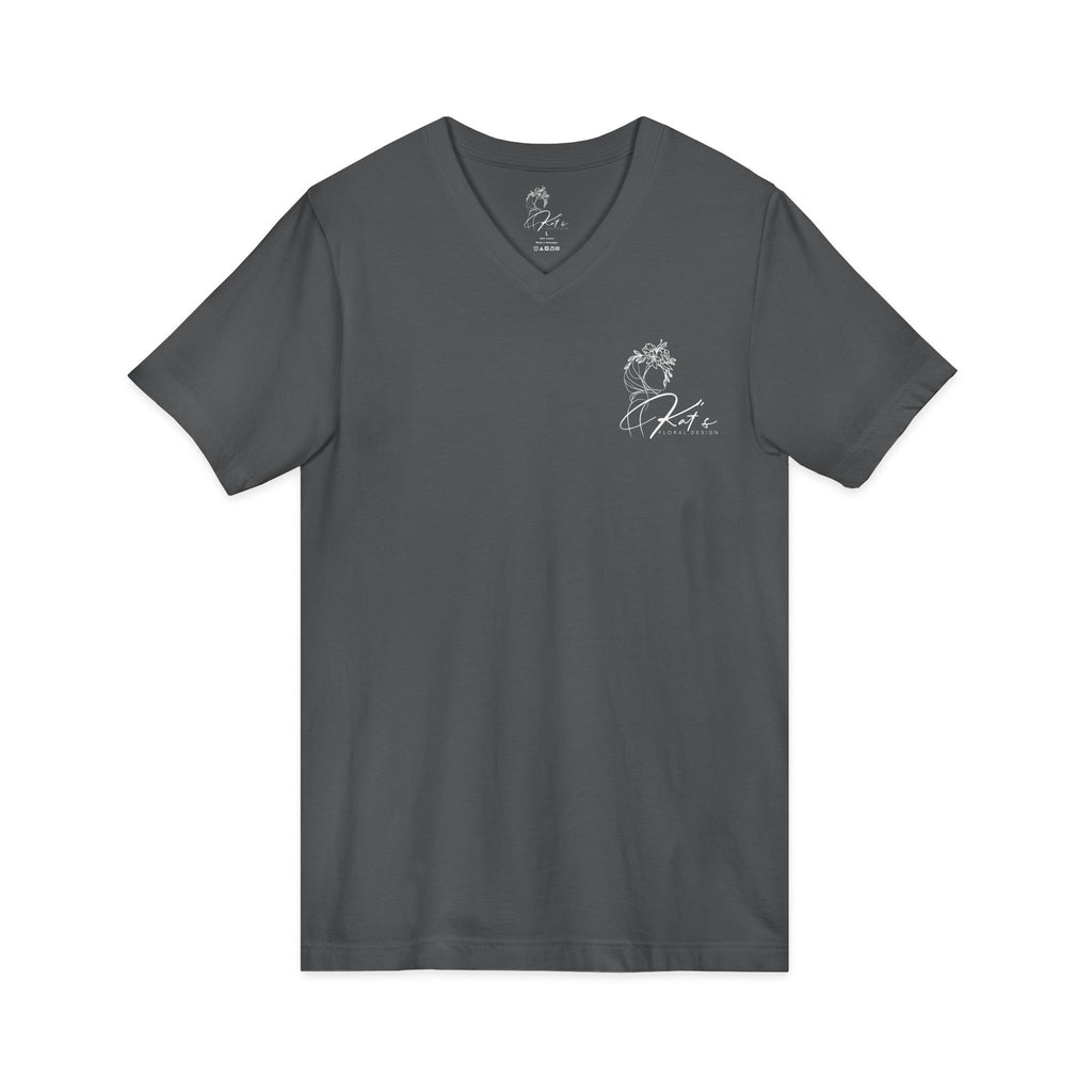 Kat's Florals Creative Disaster - Unisex Jersey Short Sleeve V-Neck Tee