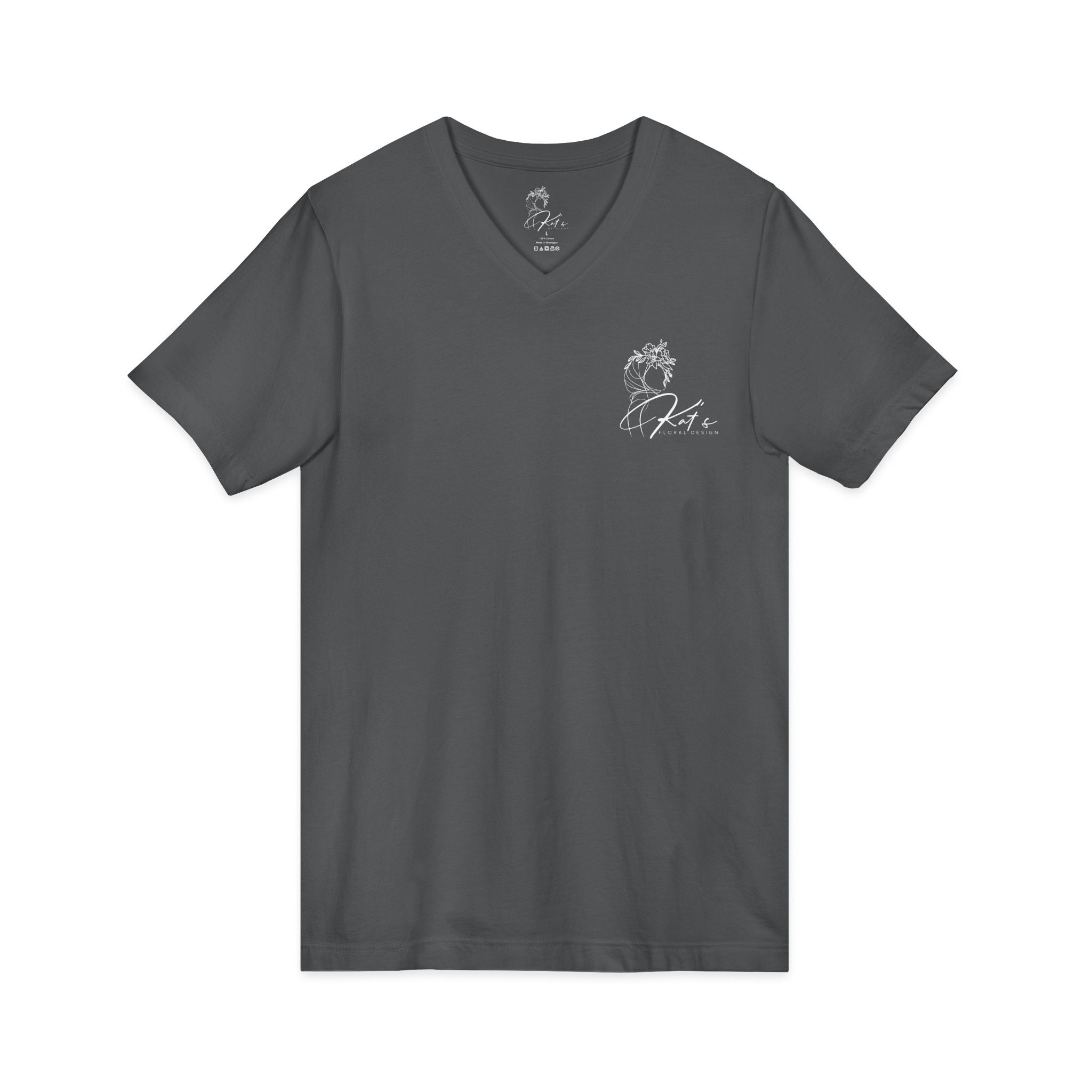 Kat's Florals Creative Disaster - Unisex Jersey Short Sleeve V-Neck Tee