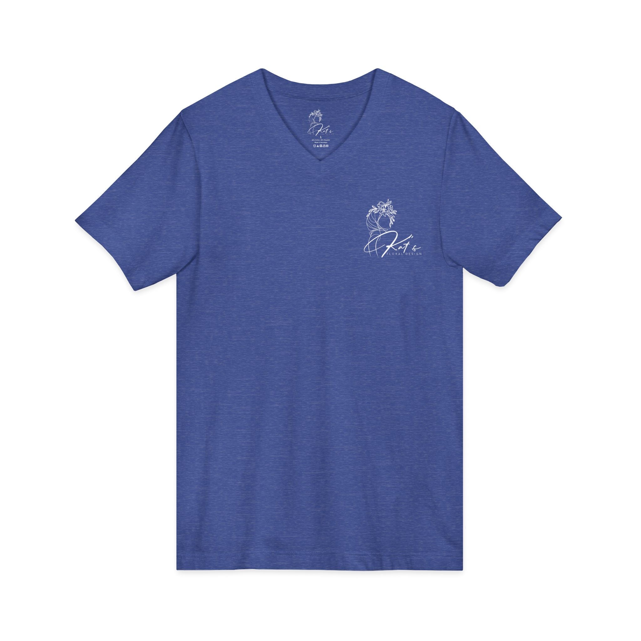 Kat's Florals Creative Disaster - Unisex Jersey Short Sleeve V-Neck Tee