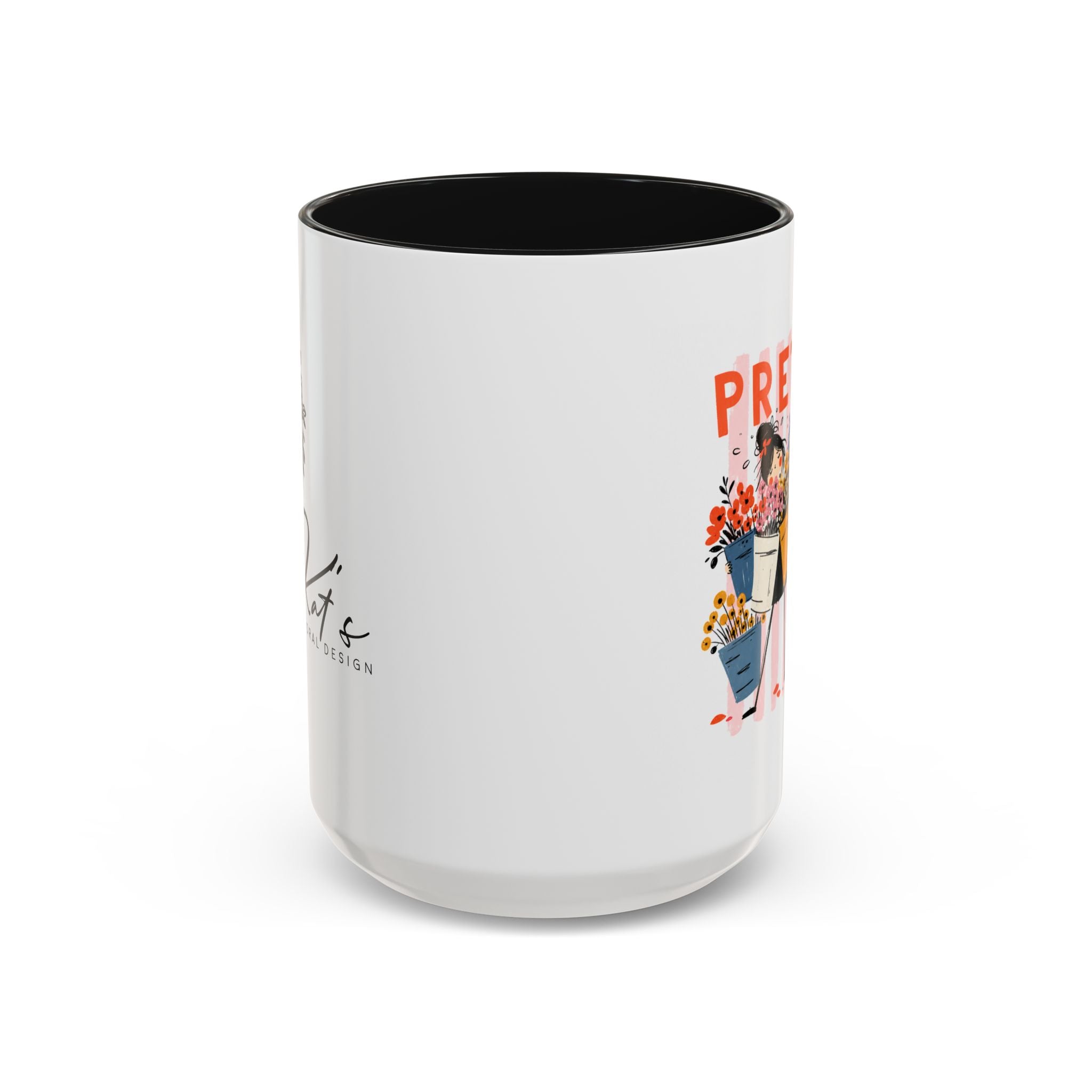 Pretty Is Hard Work - Two-Tone Accent Mug (11oz, 15oz)