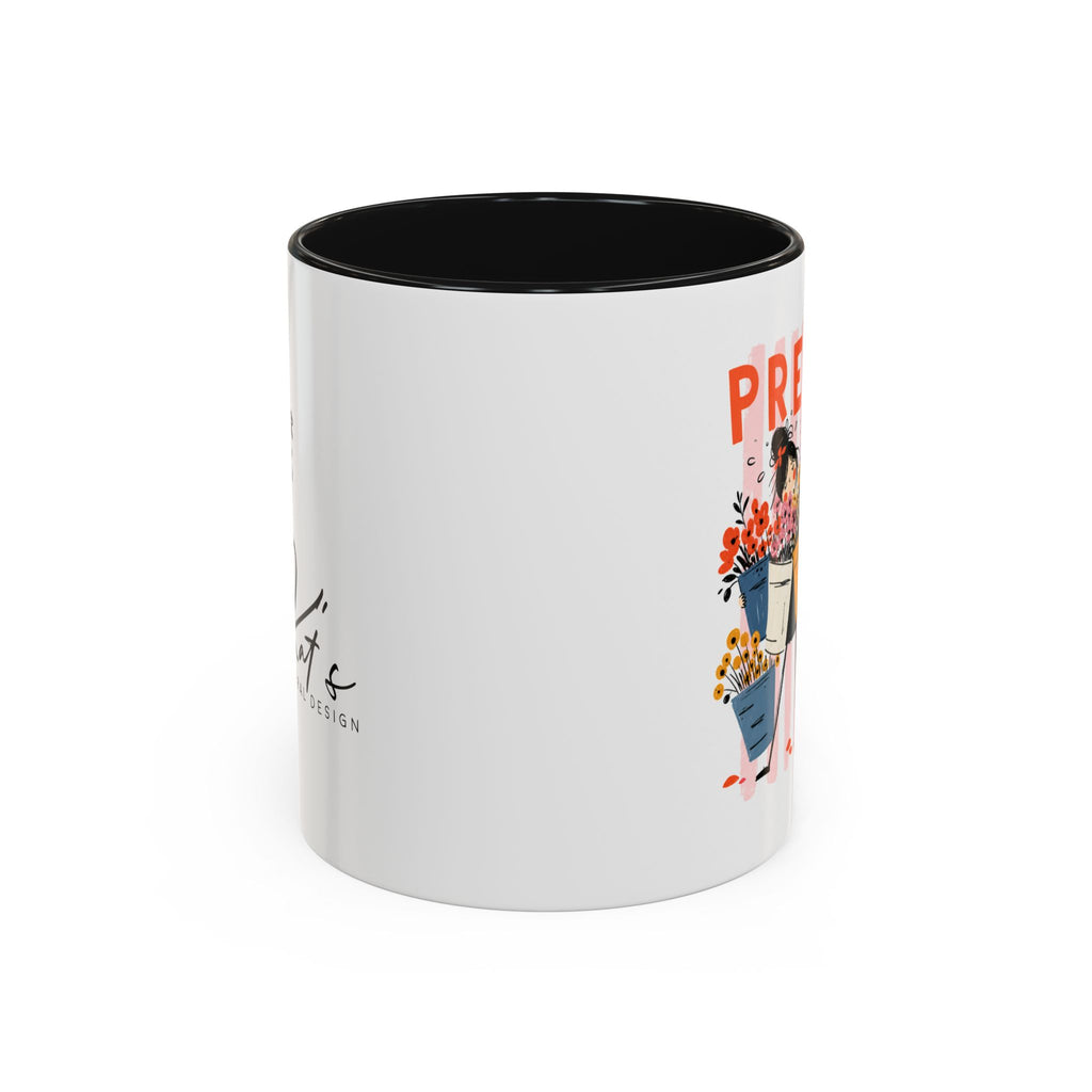 Pretty Is Hard Work - Two-Tone Accent Mug (11oz, 15oz)