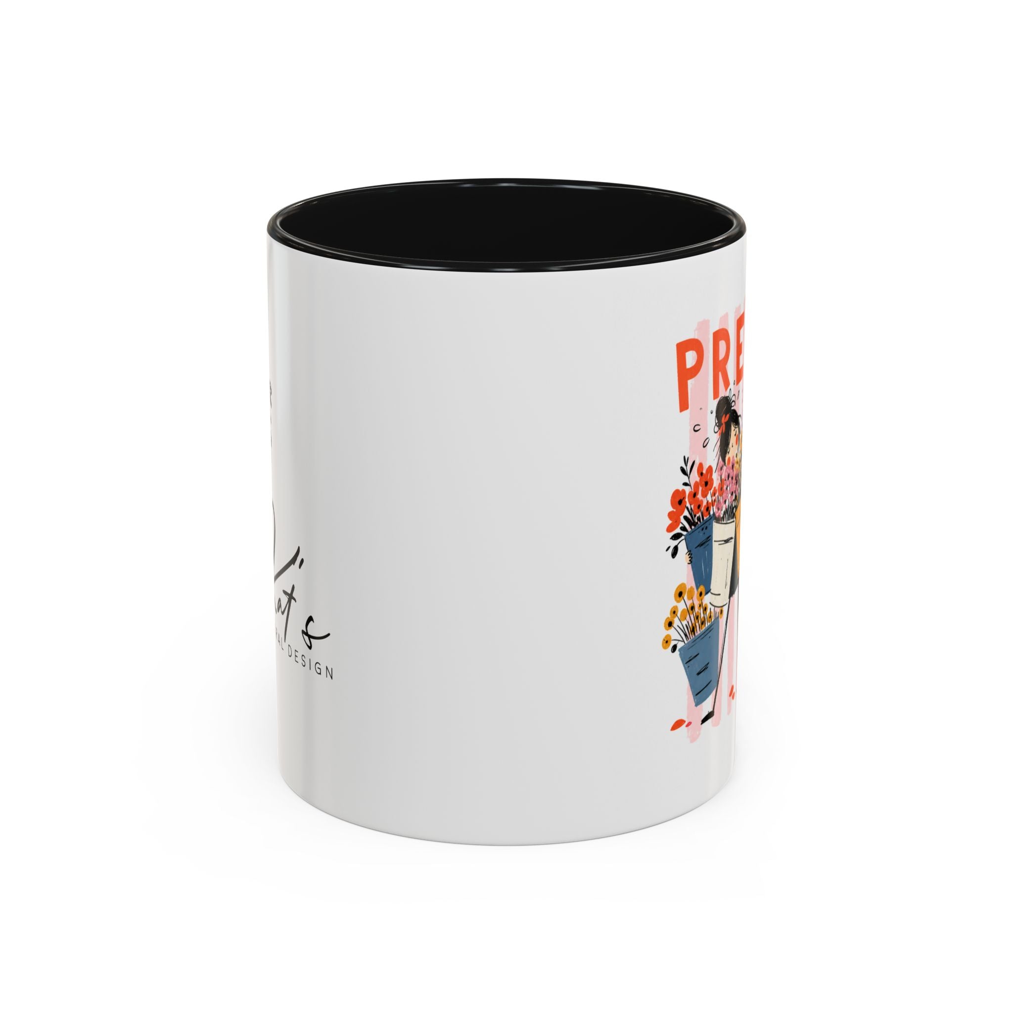 Pretty Is Hard Work - Two-Tone Accent Mug (11oz, 15oz)