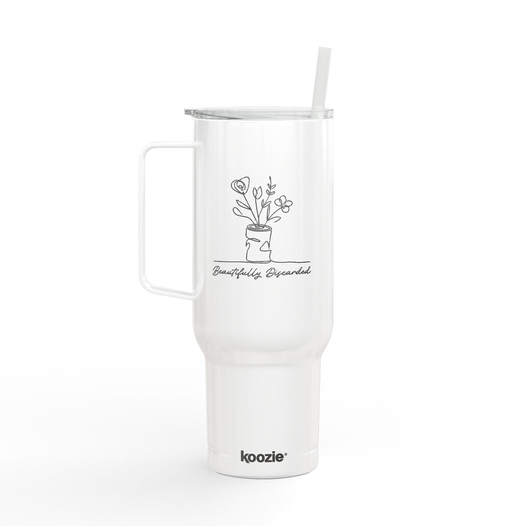 'Beautifully Discarded' - Travel Mug with Lid & Straw