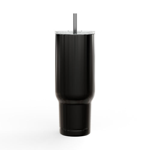 Engraved 40oz Insulated Tumbler — 'Beautifully Broken' Floral Design, Travel Mug with Lid & Straw