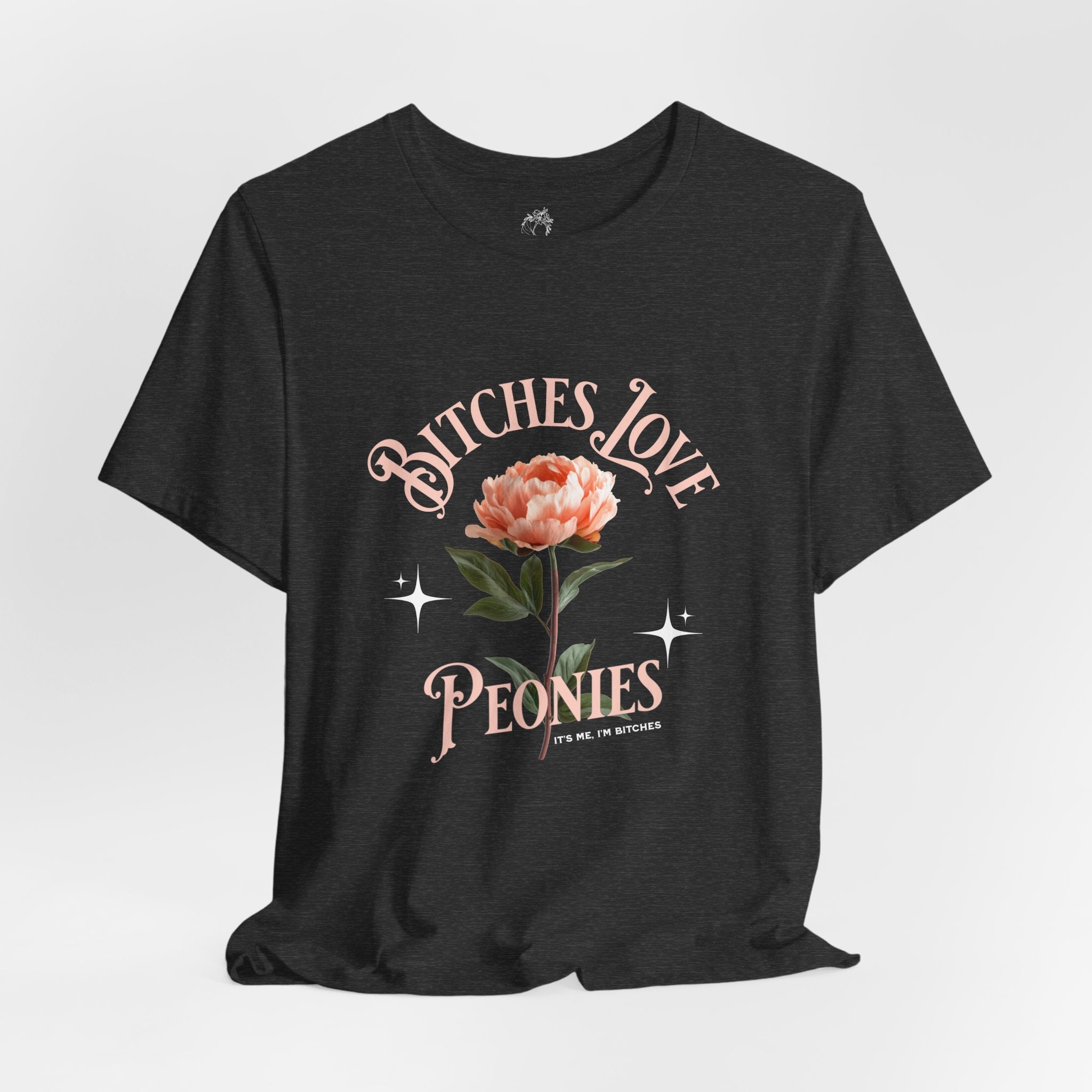 "Bitches Love Peonies" Floral Graphic T-Shirt
