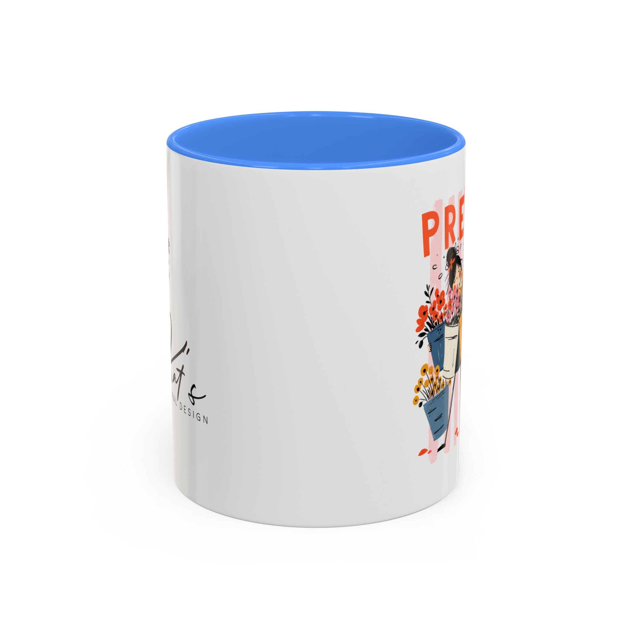 Pretty Is Hard Work - Two-Tone Accent Mug (11oz, 15oz)