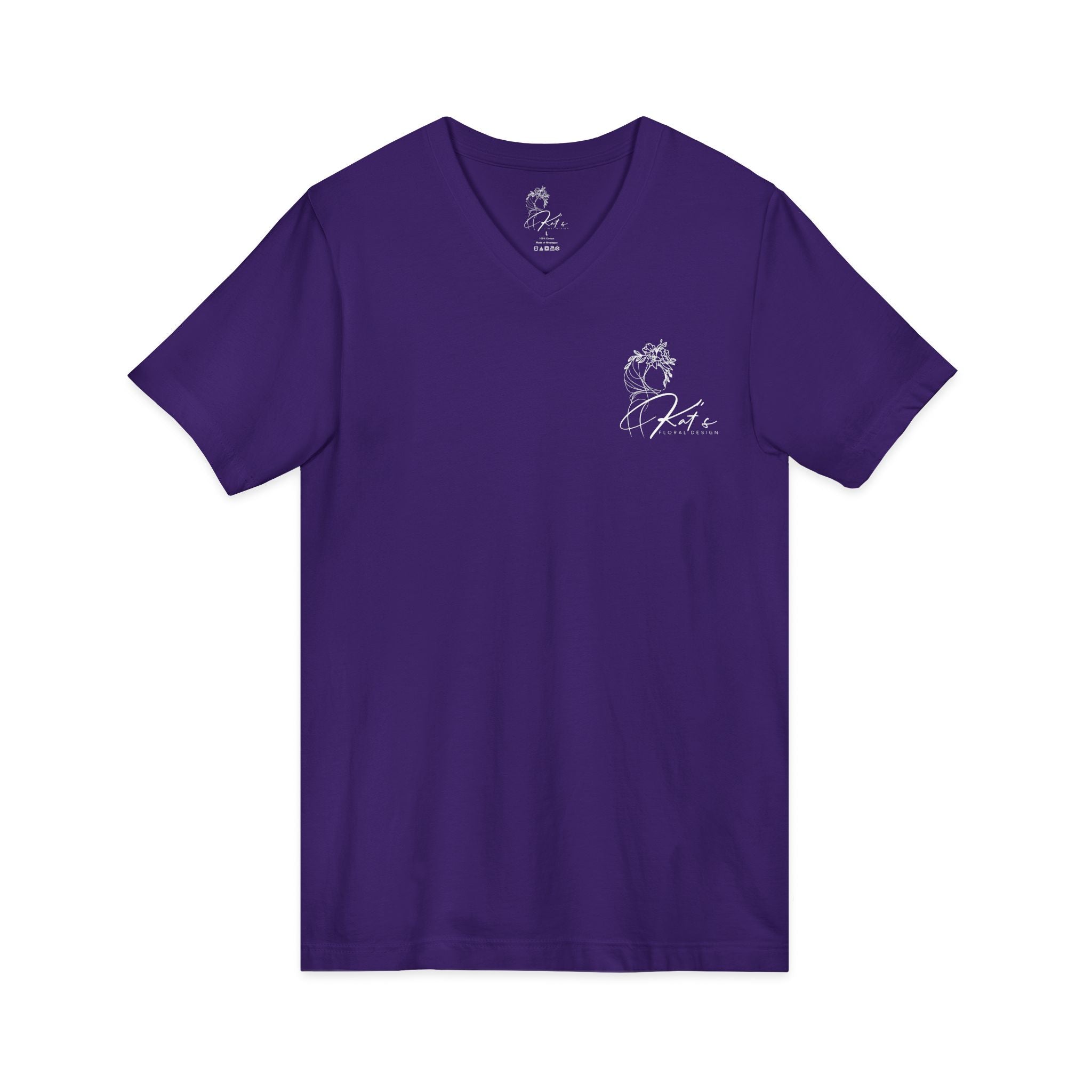 Kat's Florals Creative Disaster - Unisex Jersey Short Sleeve V-Neck Tee