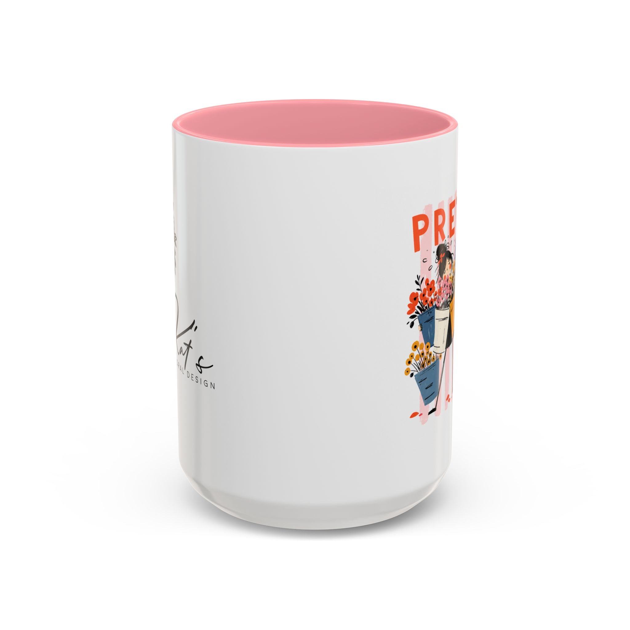 Pretty Is Hard Work - Two-Tone Accent Mug (11oz, 15oz)