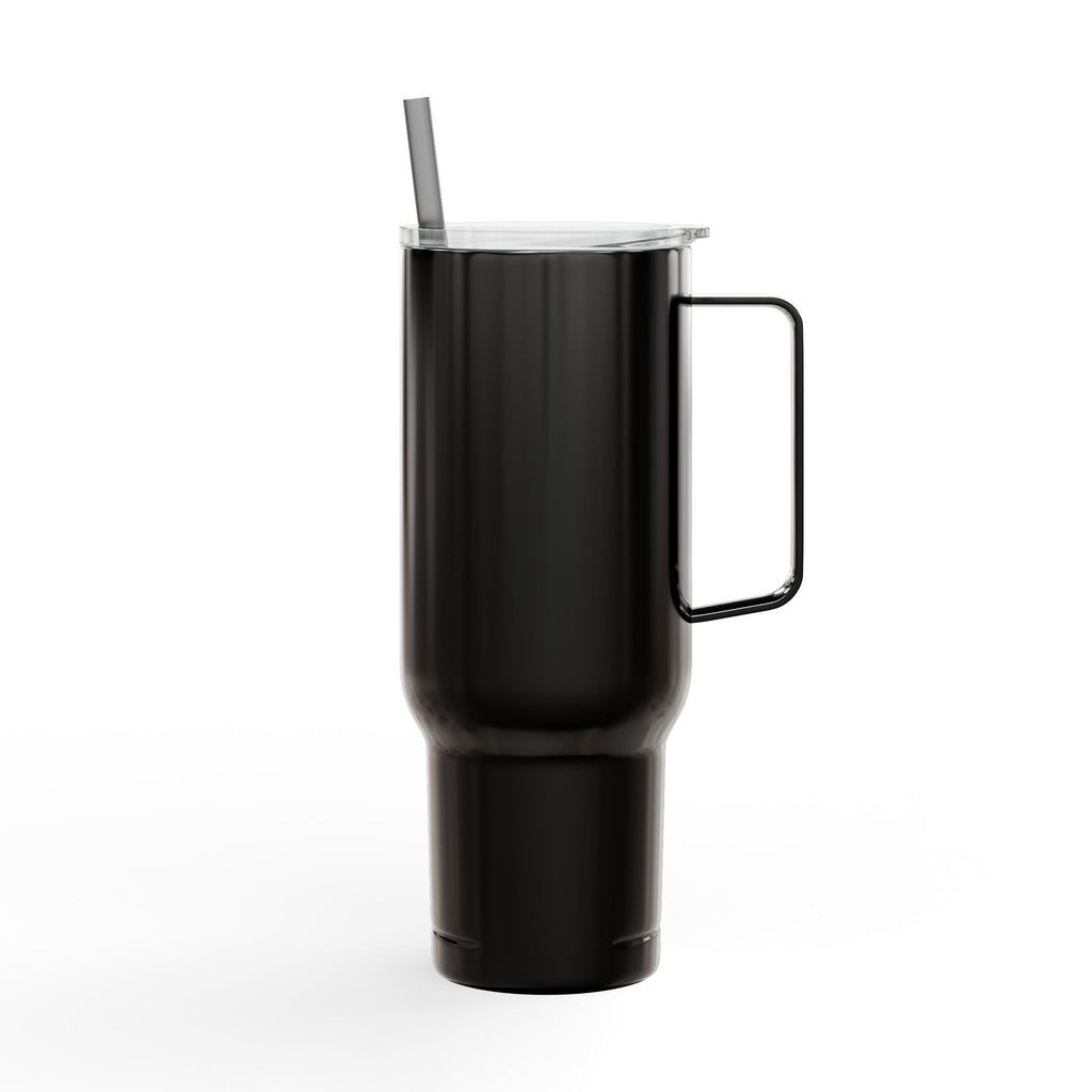 Engraved 40oz Insulated Tumbler — 'Beautifully Broken' Floral Design, Travel Mug with Lid & Straw
