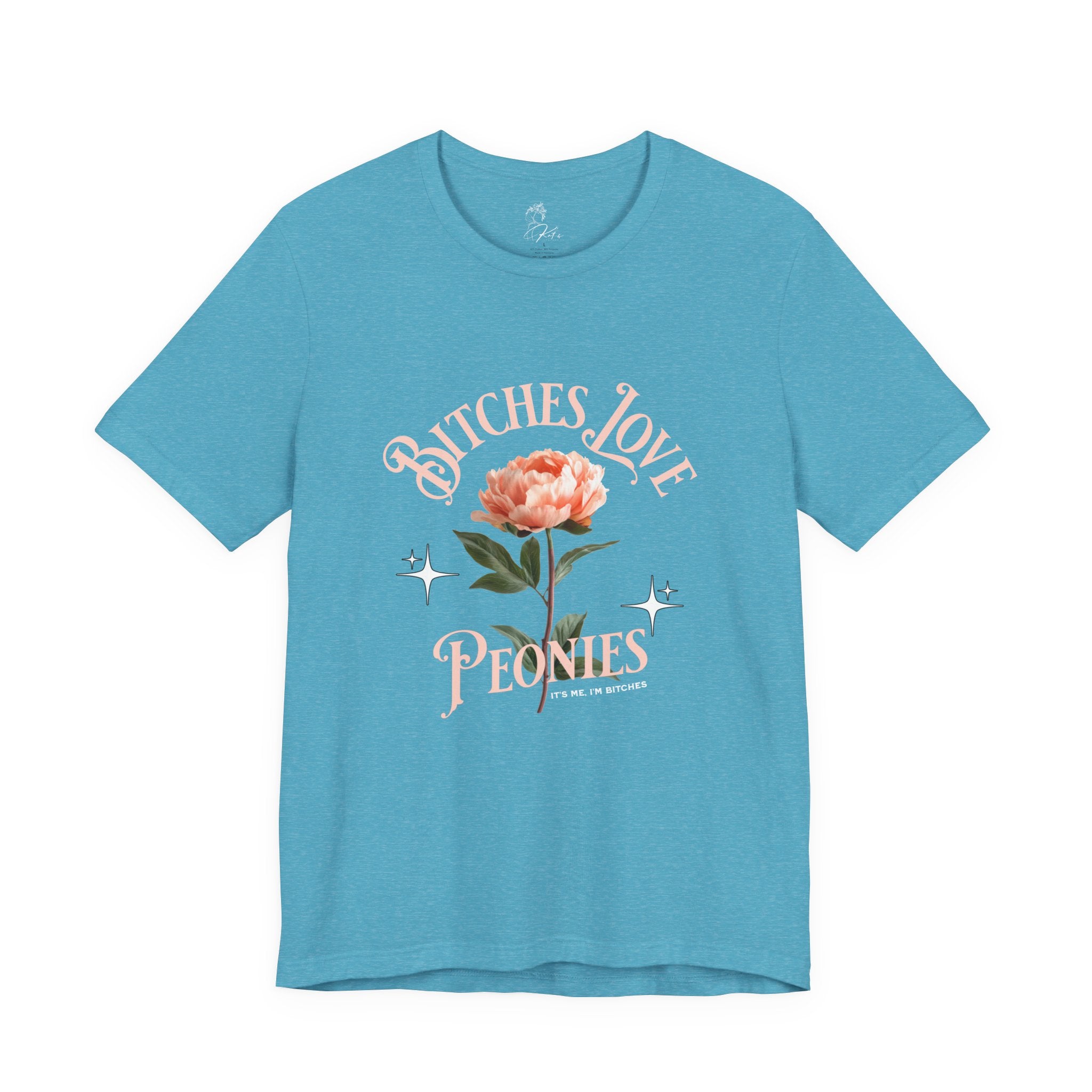 "Bitches Love Peonies" Floral Graphic T-Shirt