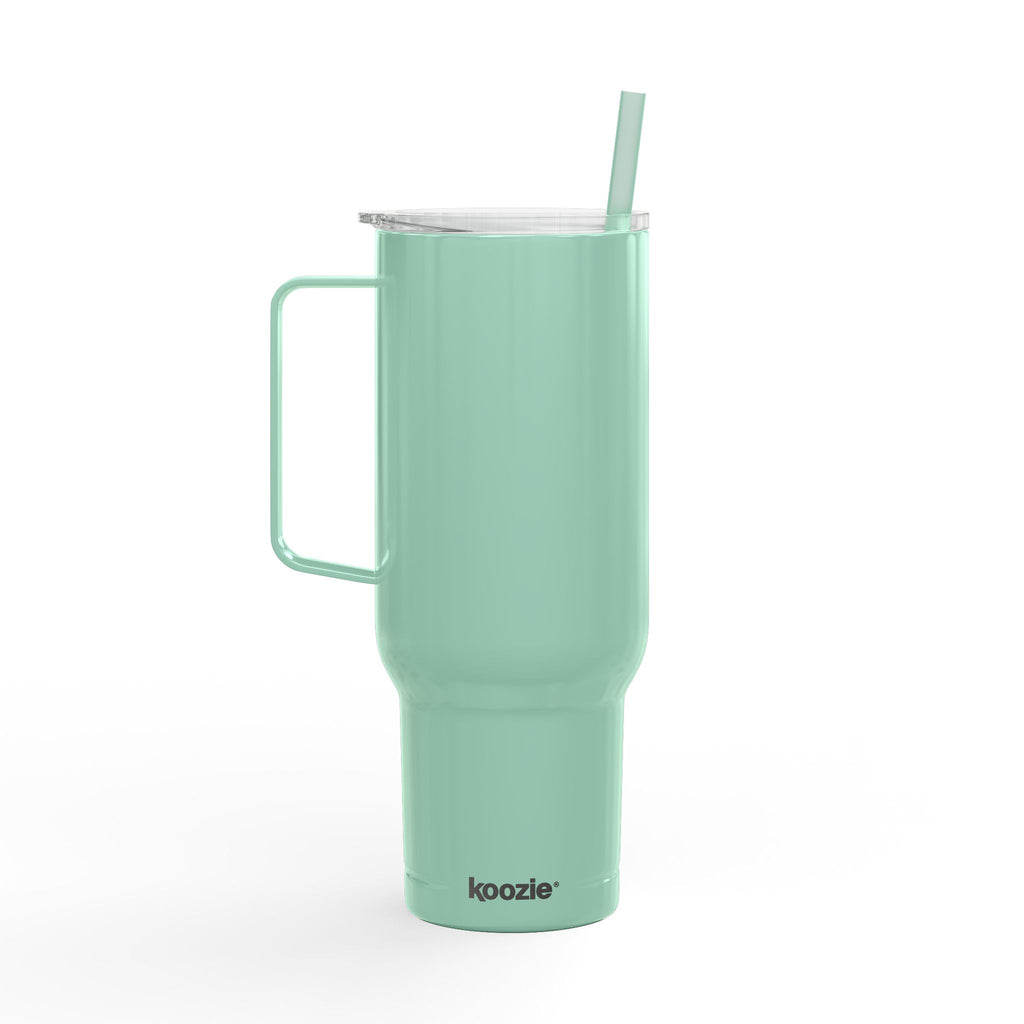 Engraved 40oz Insulated Tumbler — 'Beautifully Broken' Floral Design, Travel Mug with Lid & Straw