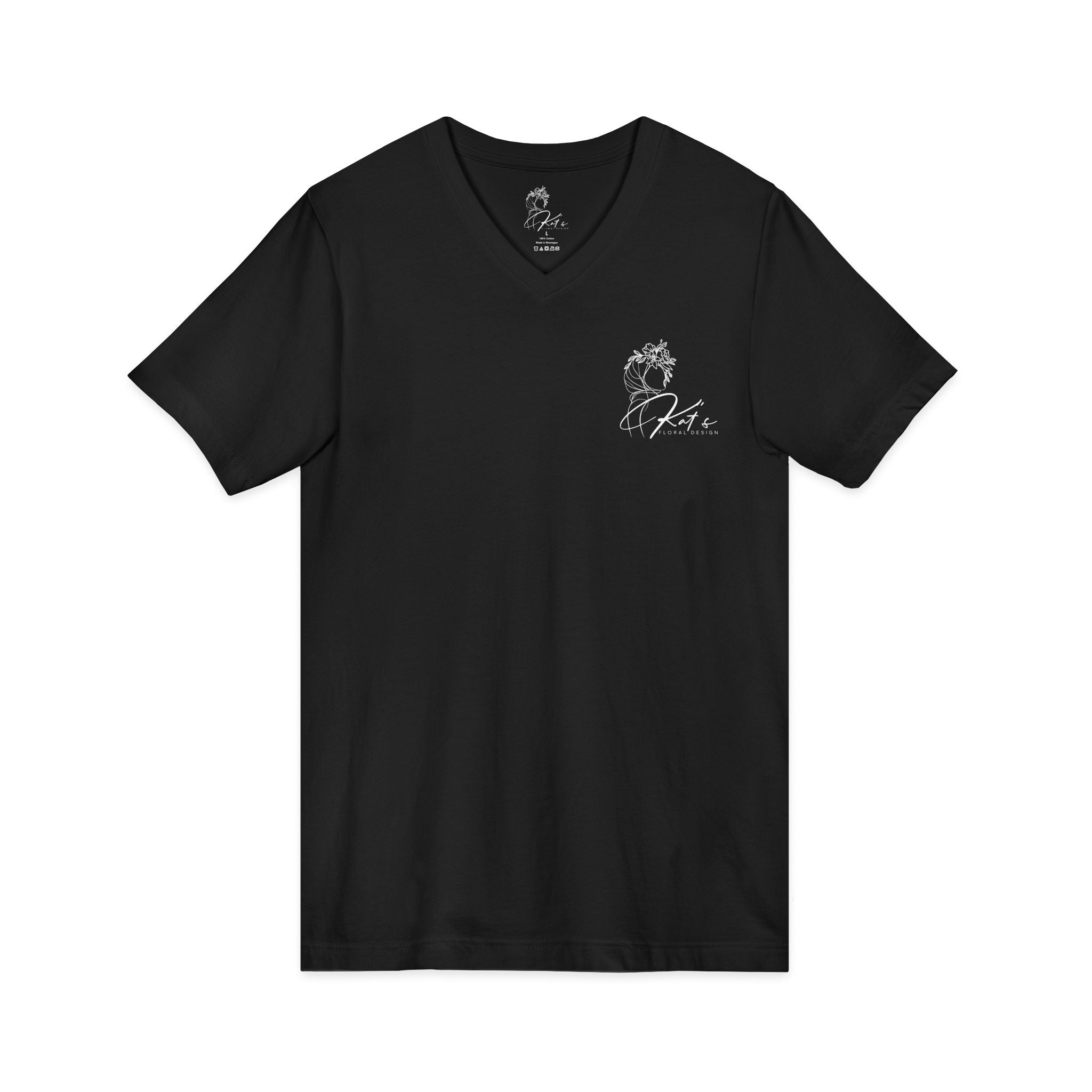 Kat's Florals Creative Disaster - Unisex Jersey Short Sleeve V-Neck Tee