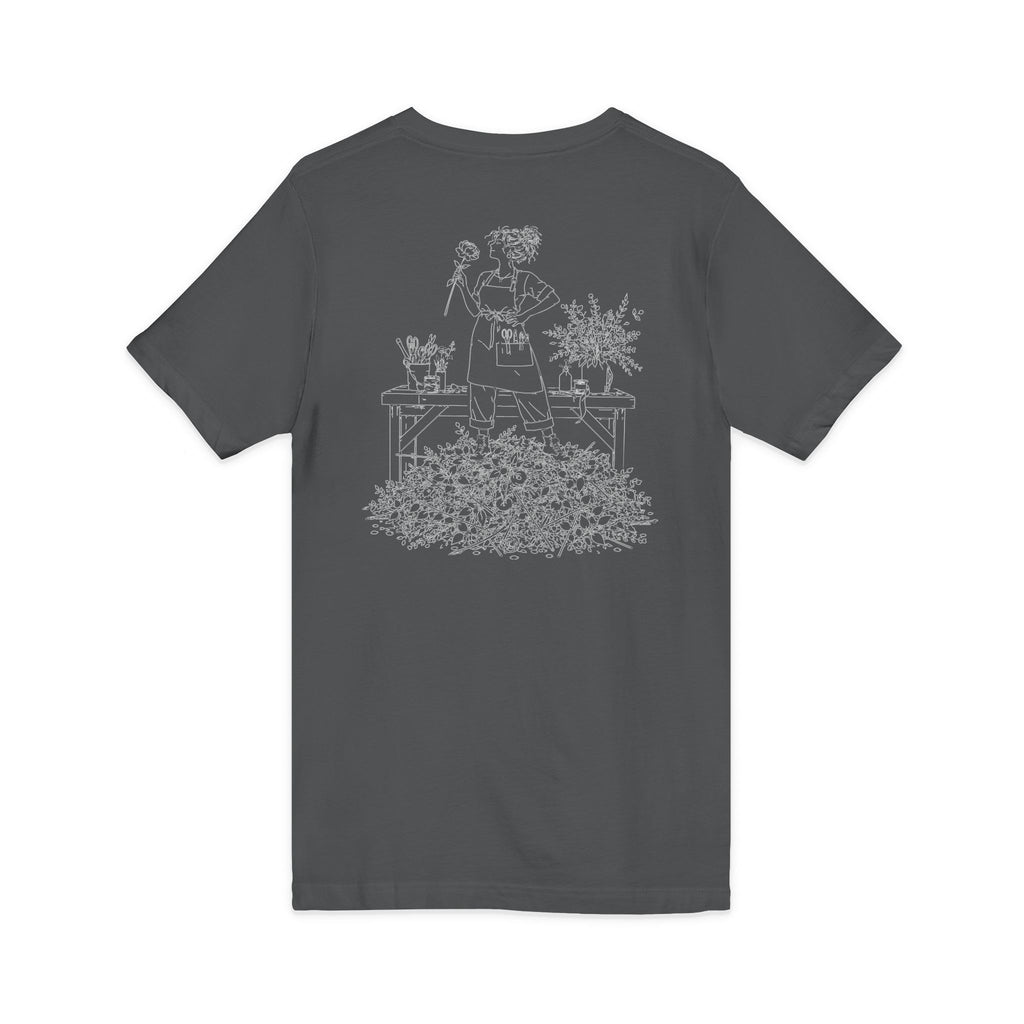 Kat's Florals Creative Disaster - Unisex Jersey Short Sleeve V-Neck Tee