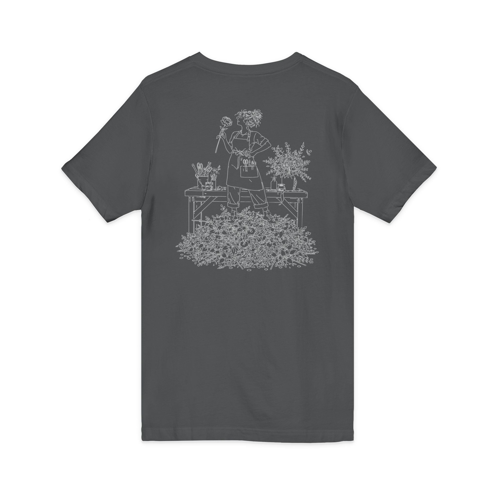 Kat's Florals Creative Disaster - Unisex Jersey Short Sleeve V-Neck Tee