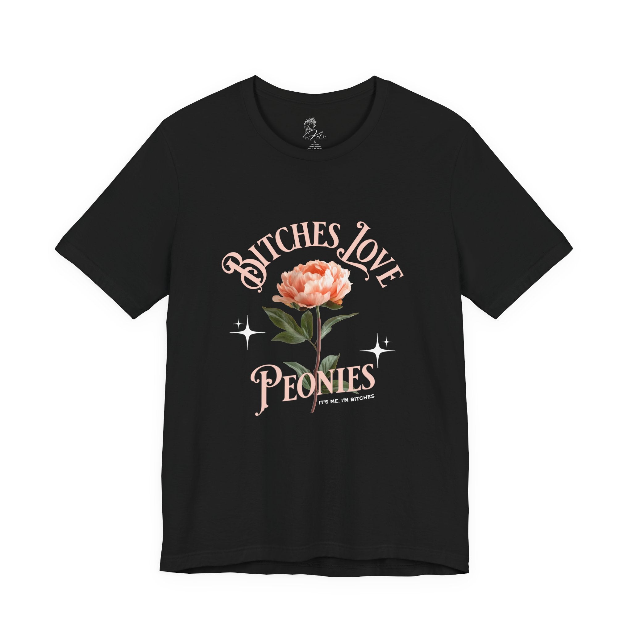 "Bitches Love Peonies" Floral Graphic T-Shirt