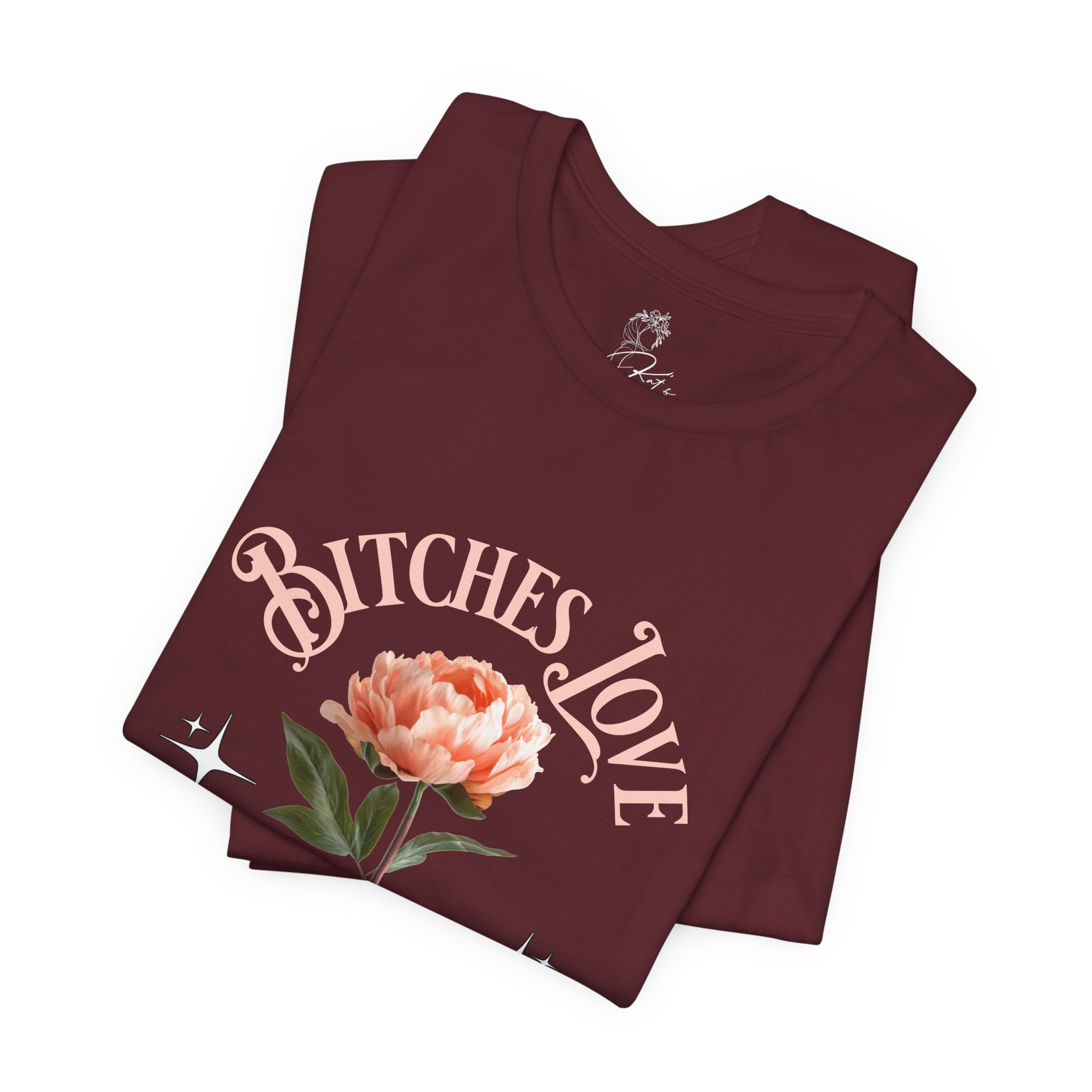 "Bitches Love Peonies" Floral Graphic T-Shirt