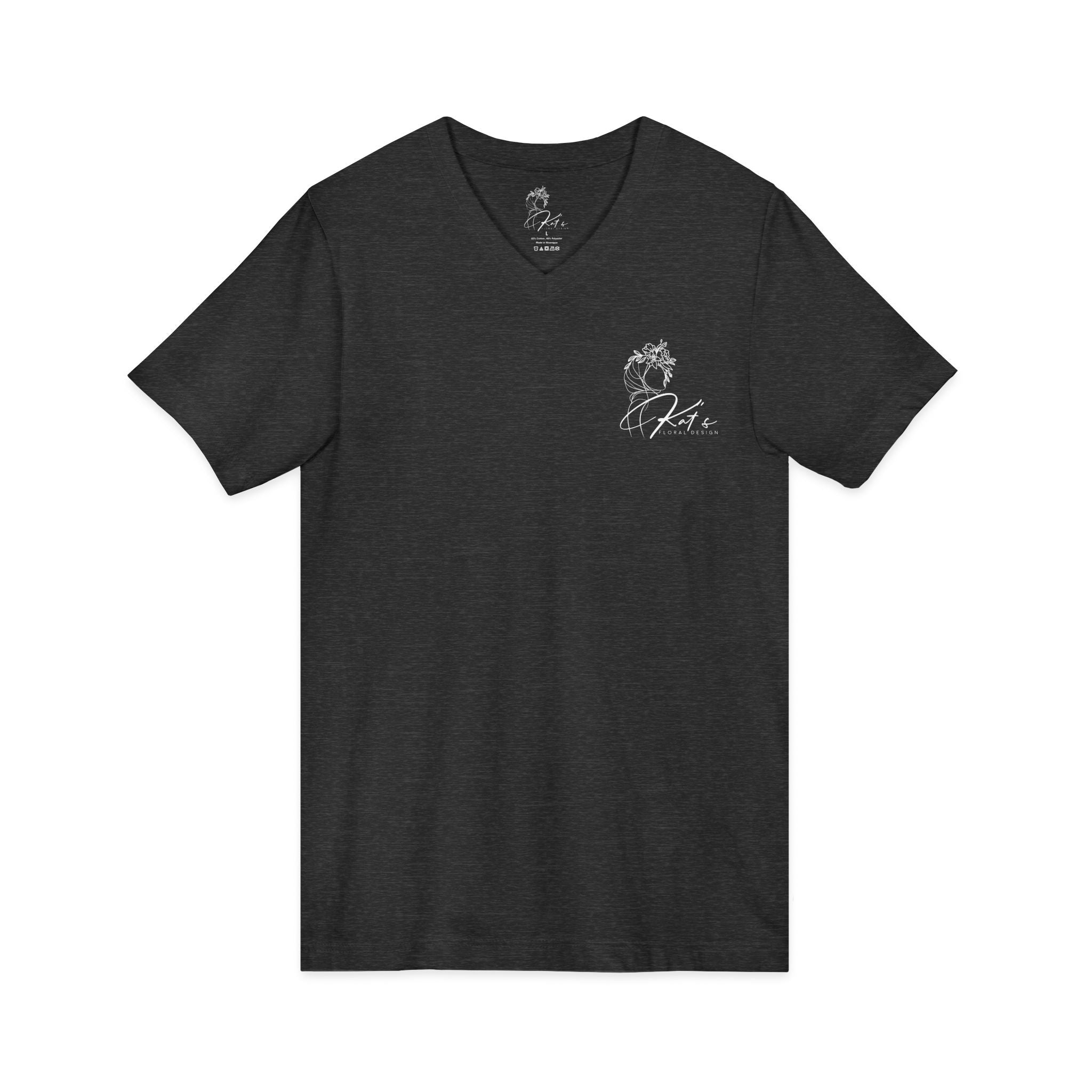 Kat's Florals Creative Disaster - Unisex Jersey Short Sleeve V-Neck Tee