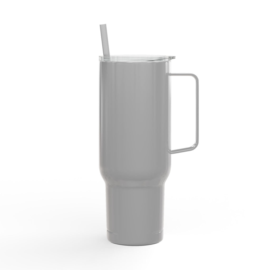Engraved 40oz Insulated Tumbler — 'Beautifully Broken' Floral Design, Travel Mug with Lid & Straw