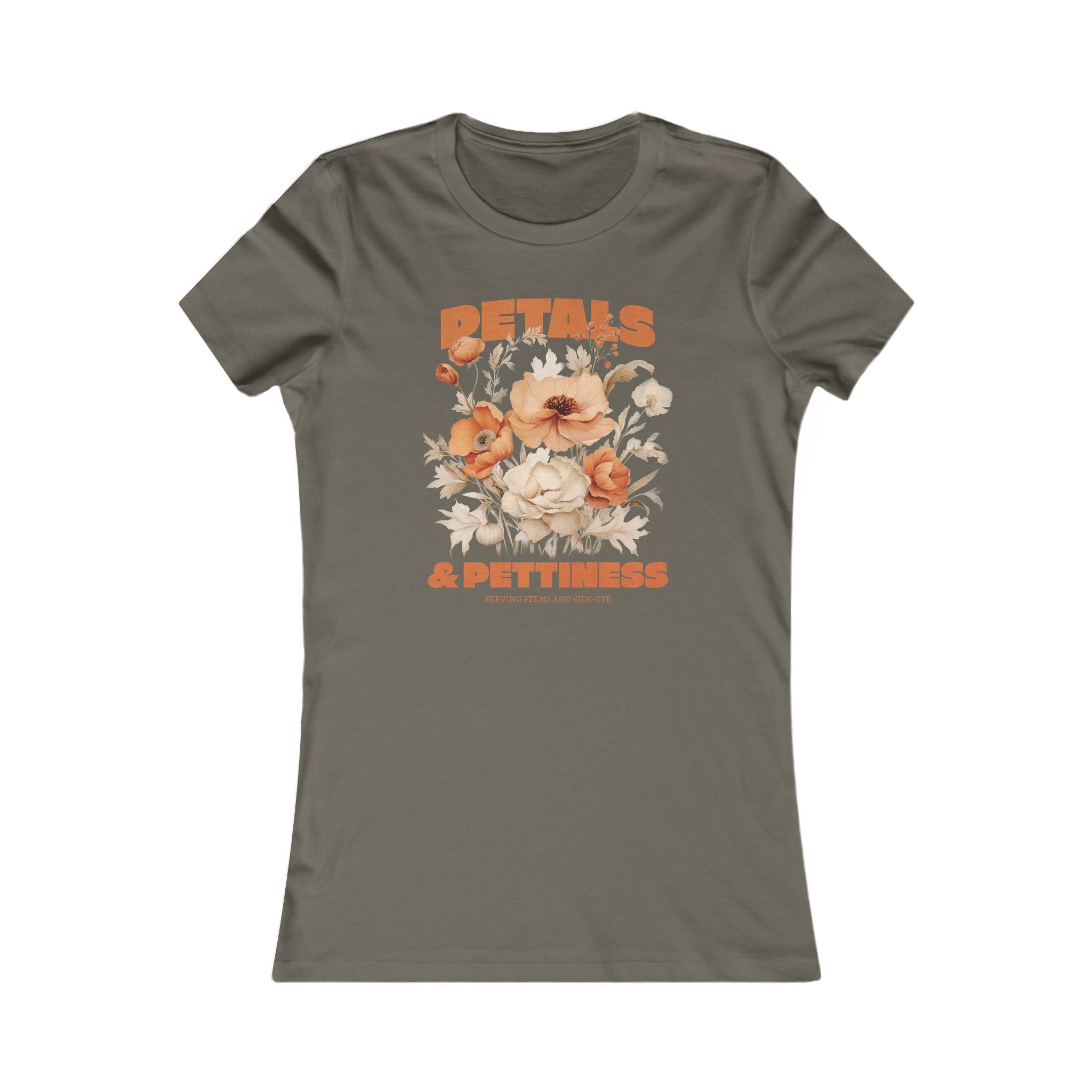 Petals & Pettiness Floral Tee — Women's Vintage Flower Graphic Shirt