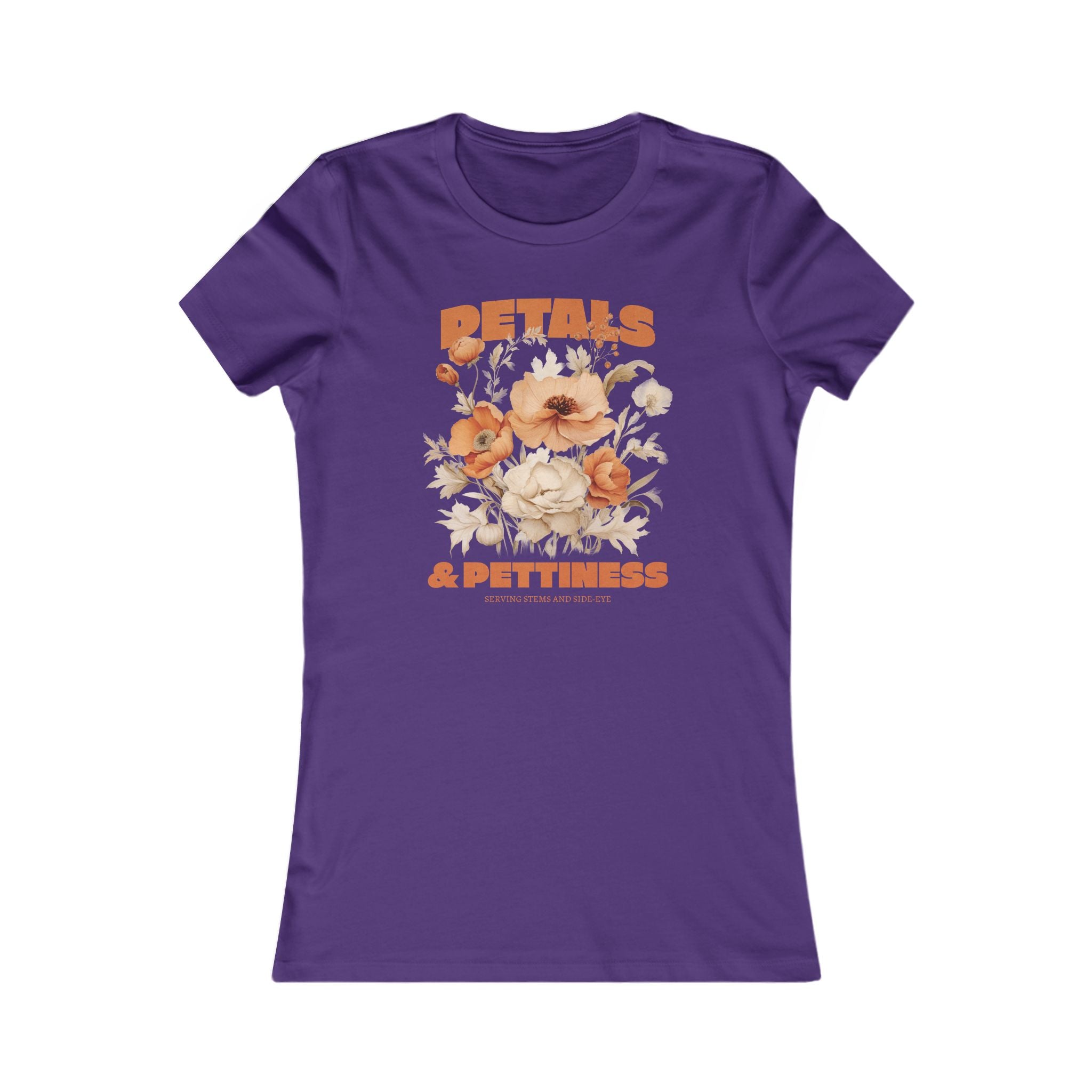 Petals & Pettiness Floral Tee — Women's Vintage Flower Graphic Shirt
