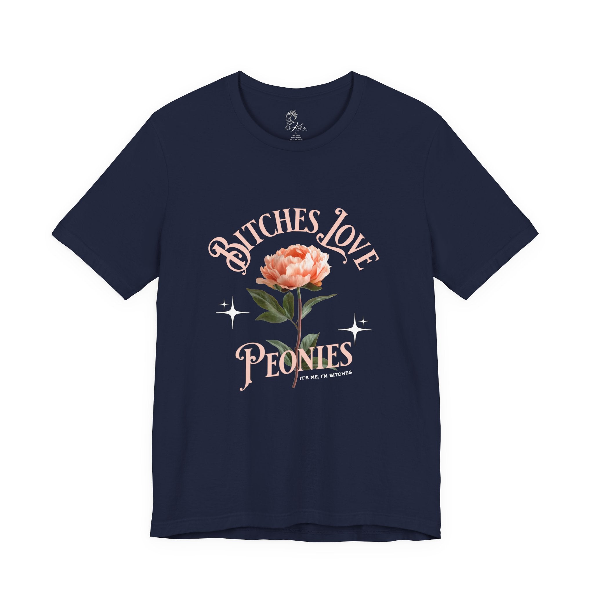 "Bitches Love Peonies" Floral Graphic T-Shirt